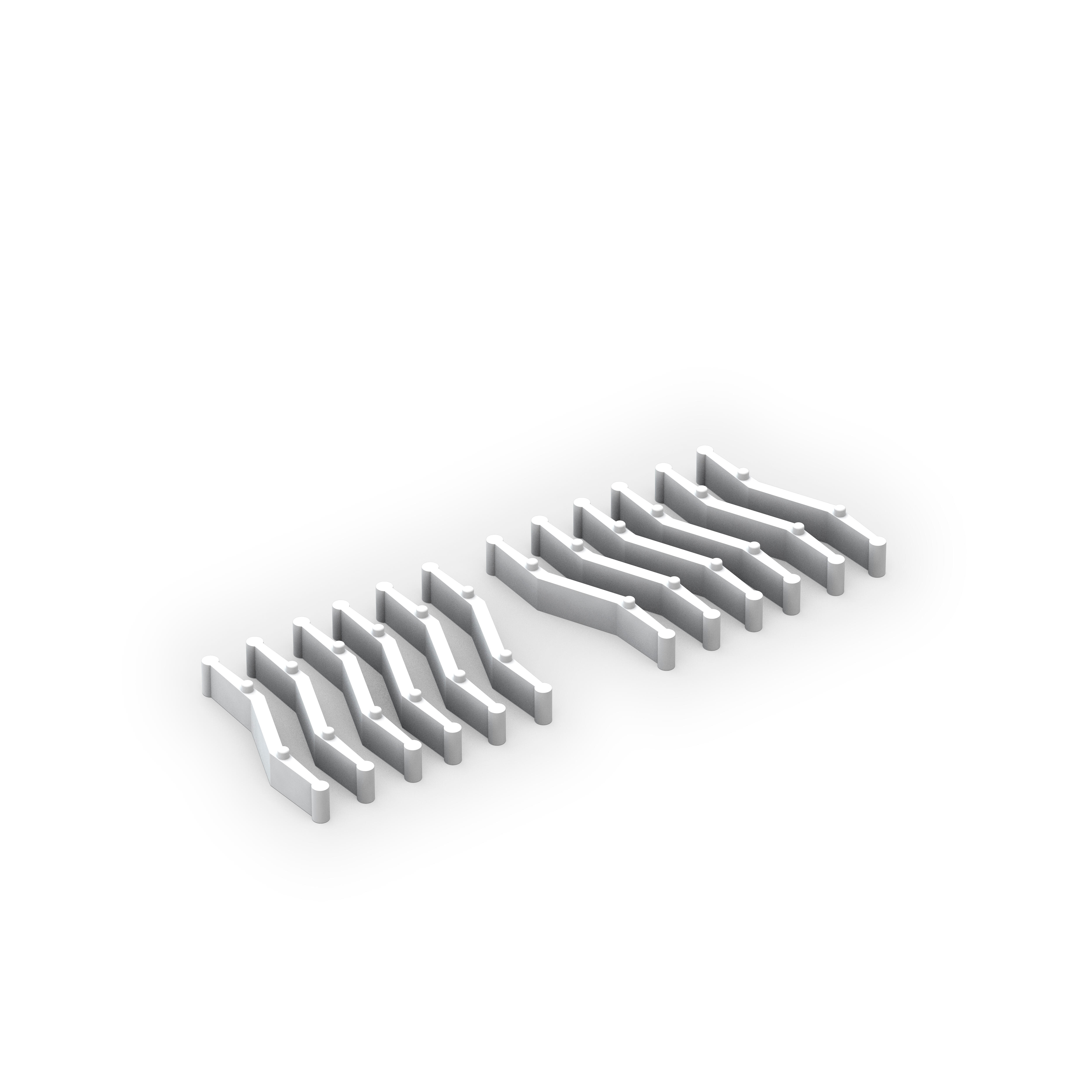 Pack de sujeciones y tornillería de aluminio blanco para valla - 3