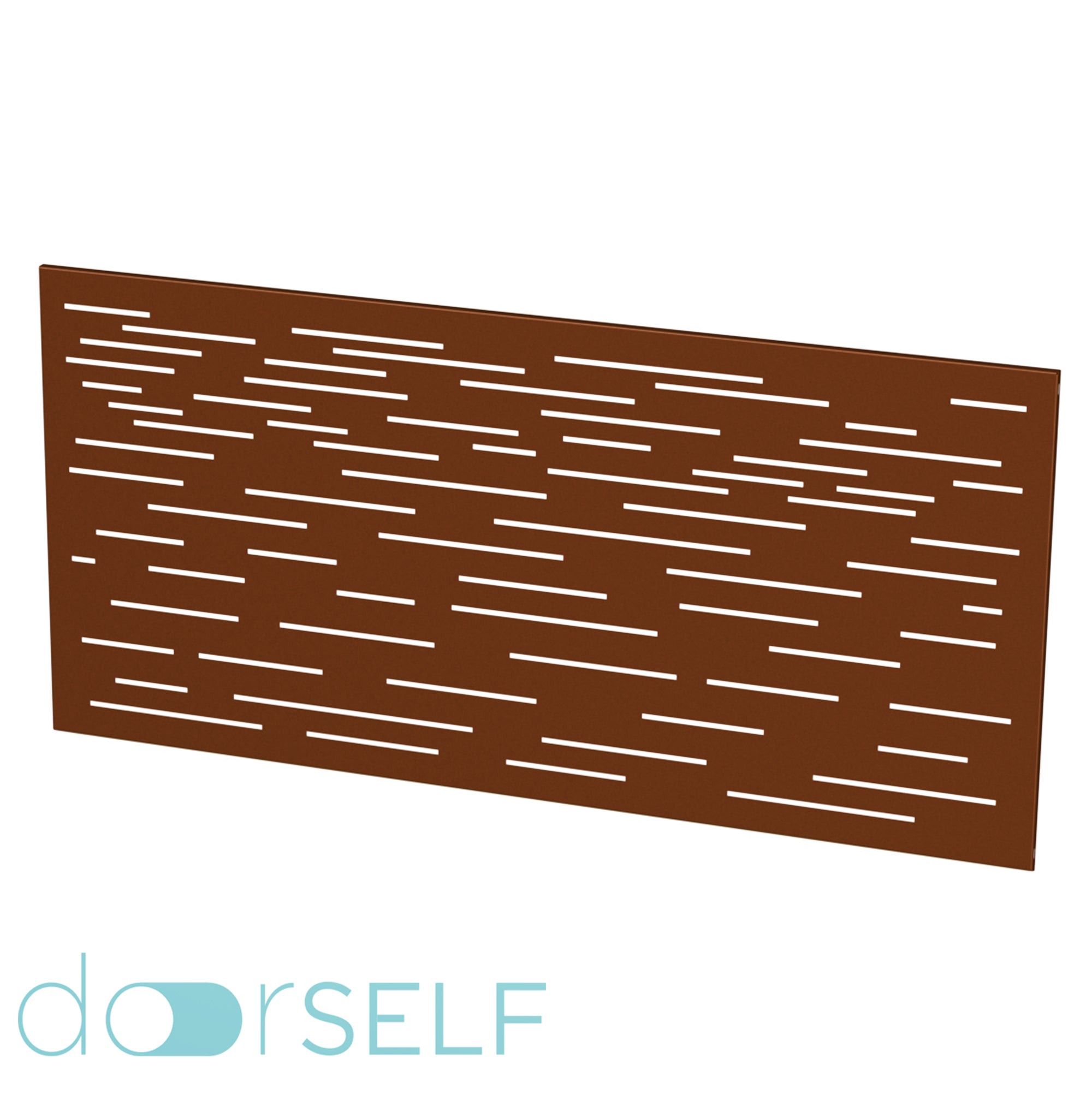 Valla de jardín de acero galvanizado óxido 195x94 cm