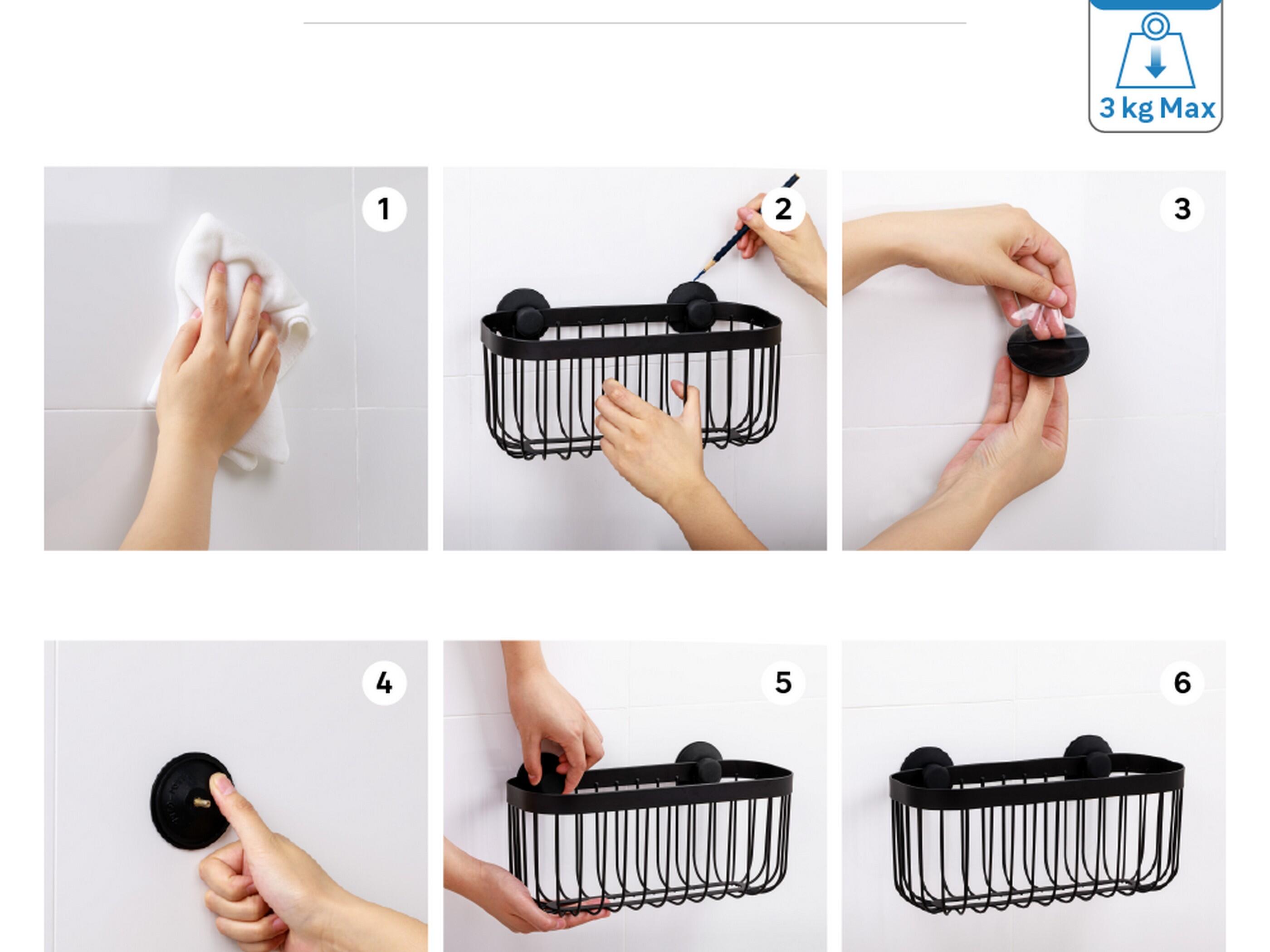 Cesto de duche SENSEA NEO PRETO - 6