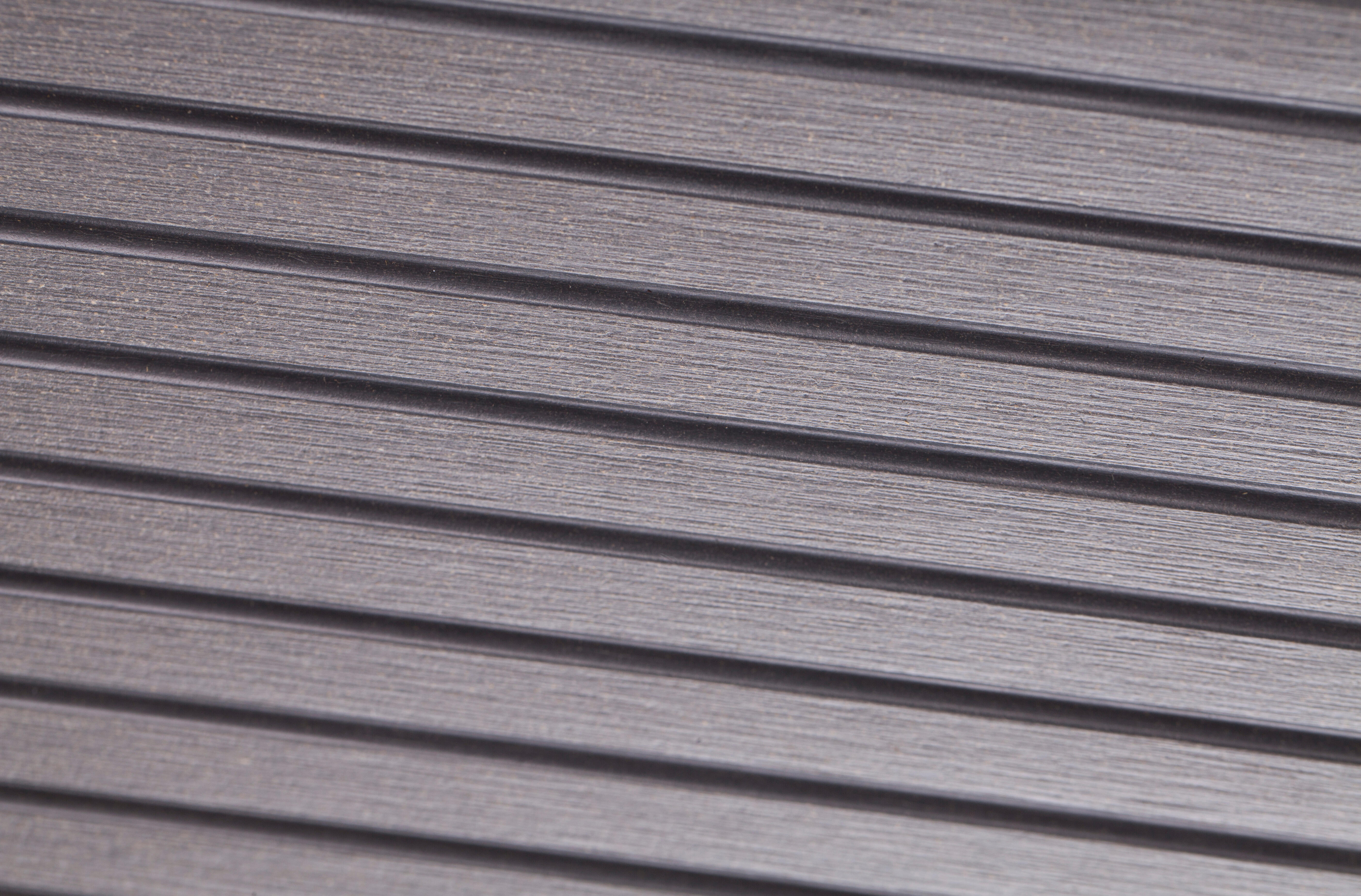 Listone con fissaggio a clip in composito di legno e plastica (wpc) Atlas grigio antracite L 240 x L 14.5 cm x Sp. 21 mm - 17