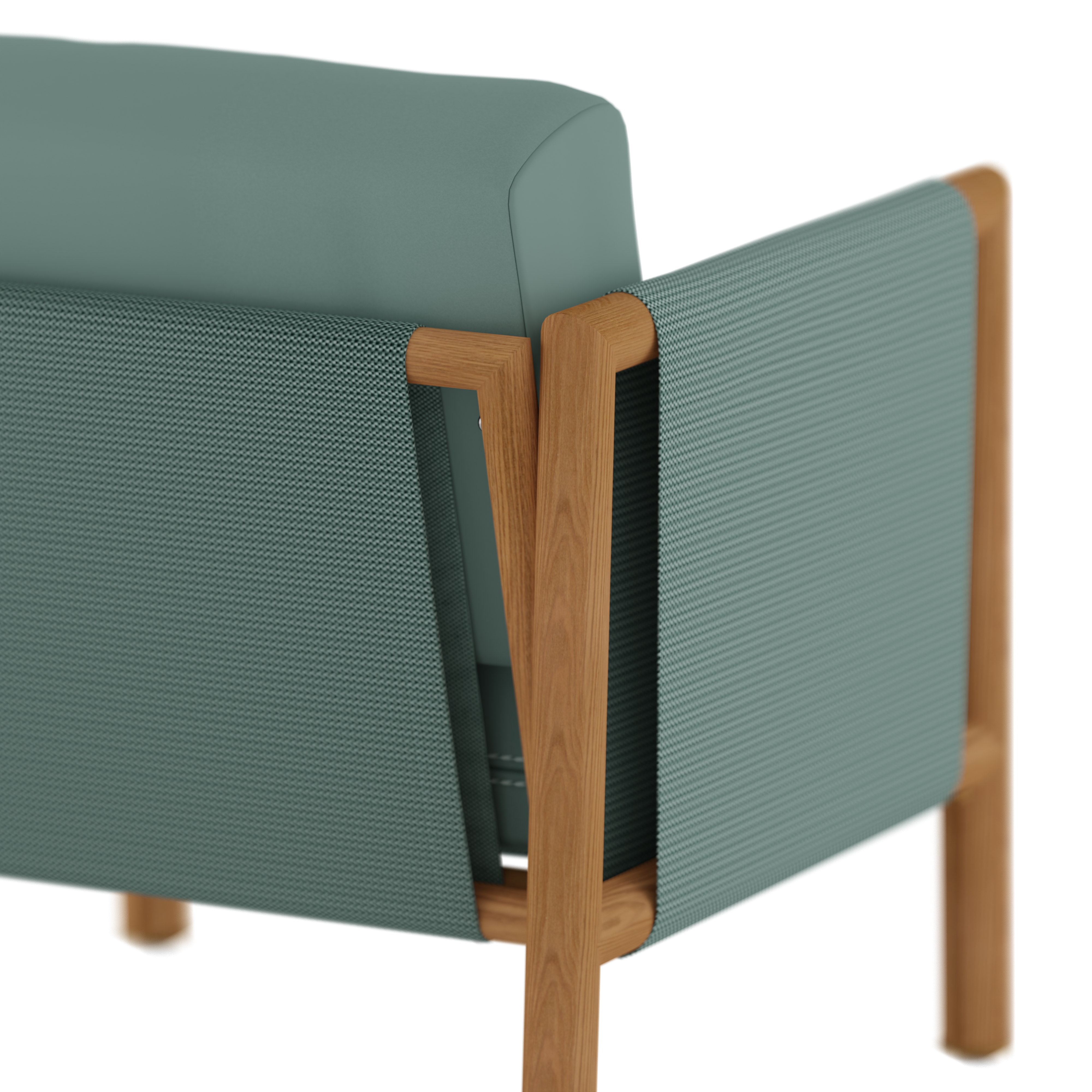 Sillón de jardín de aluminio con cojín Kobe verde - 6