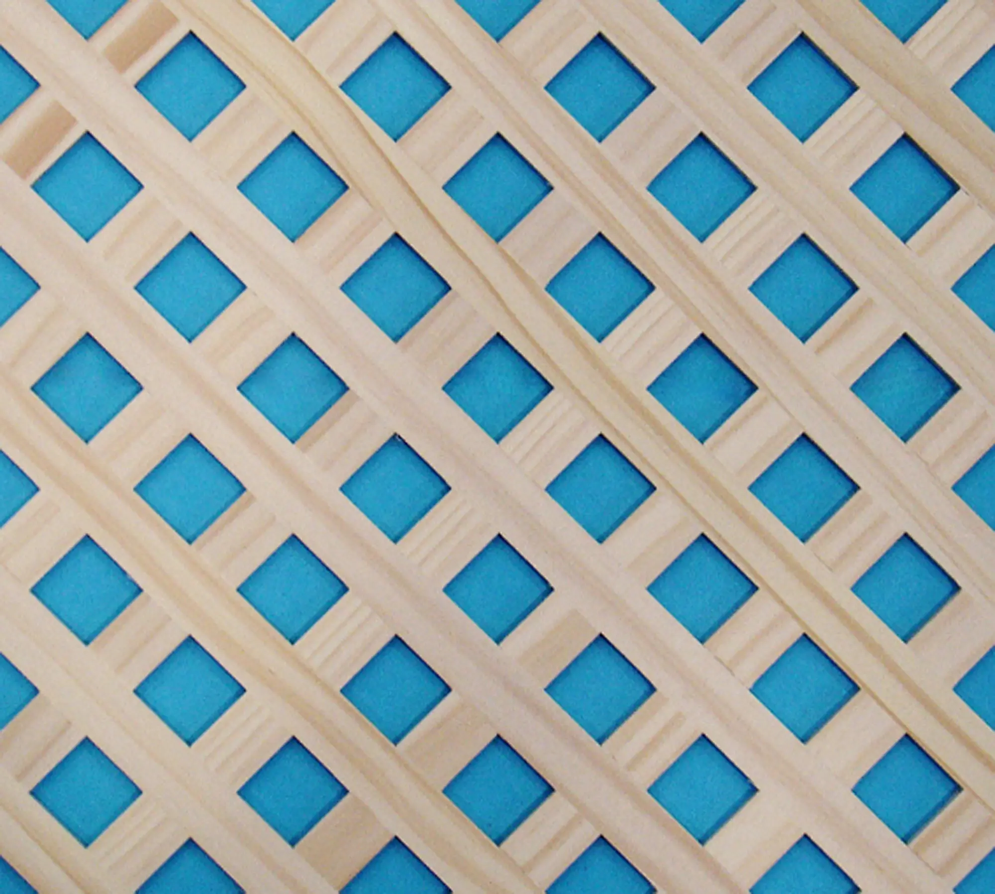 Celosía fija de madera marrón claro 1x1 cm - 2