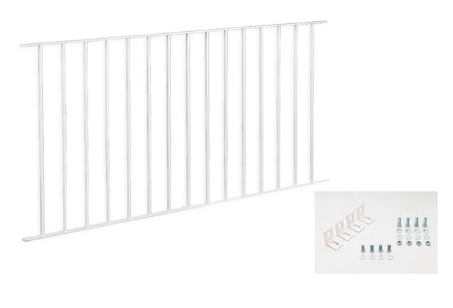 Valla DOORSELF Bricofen de acero 195x94 cm blanca