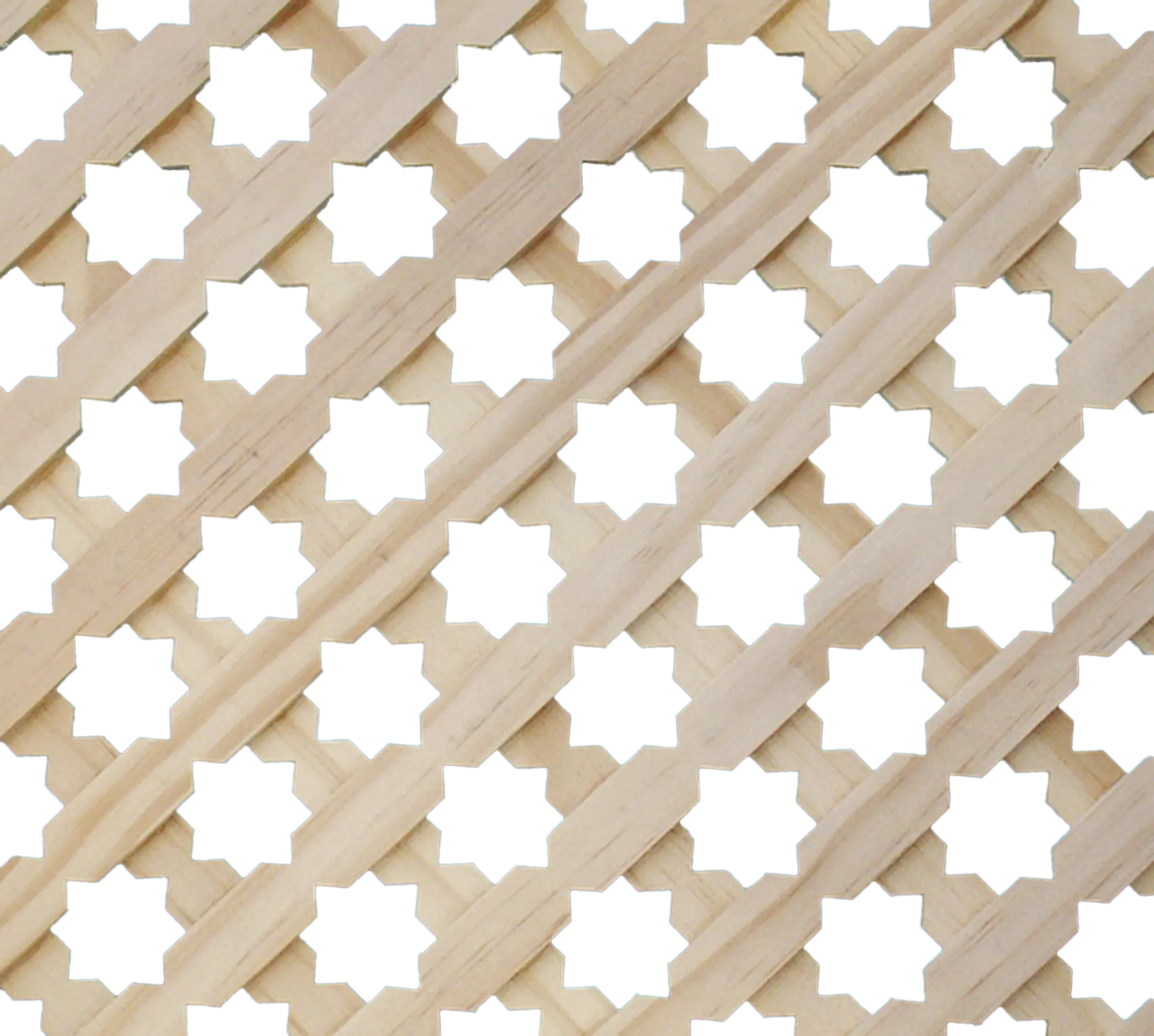 Celosía fija de madera marrón claro 1x1 cm