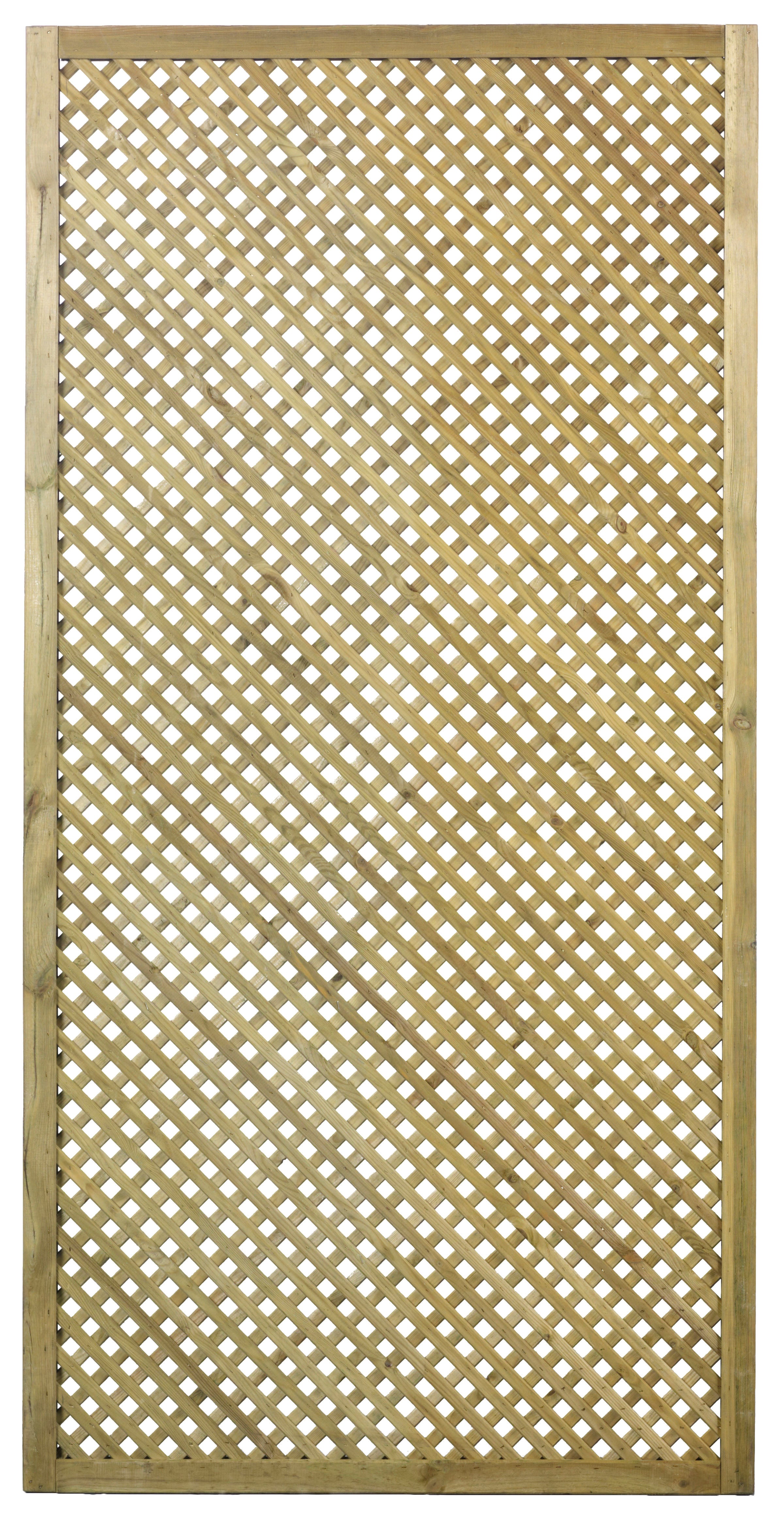 Celosía fija de madera marrón 90 x 180 cm