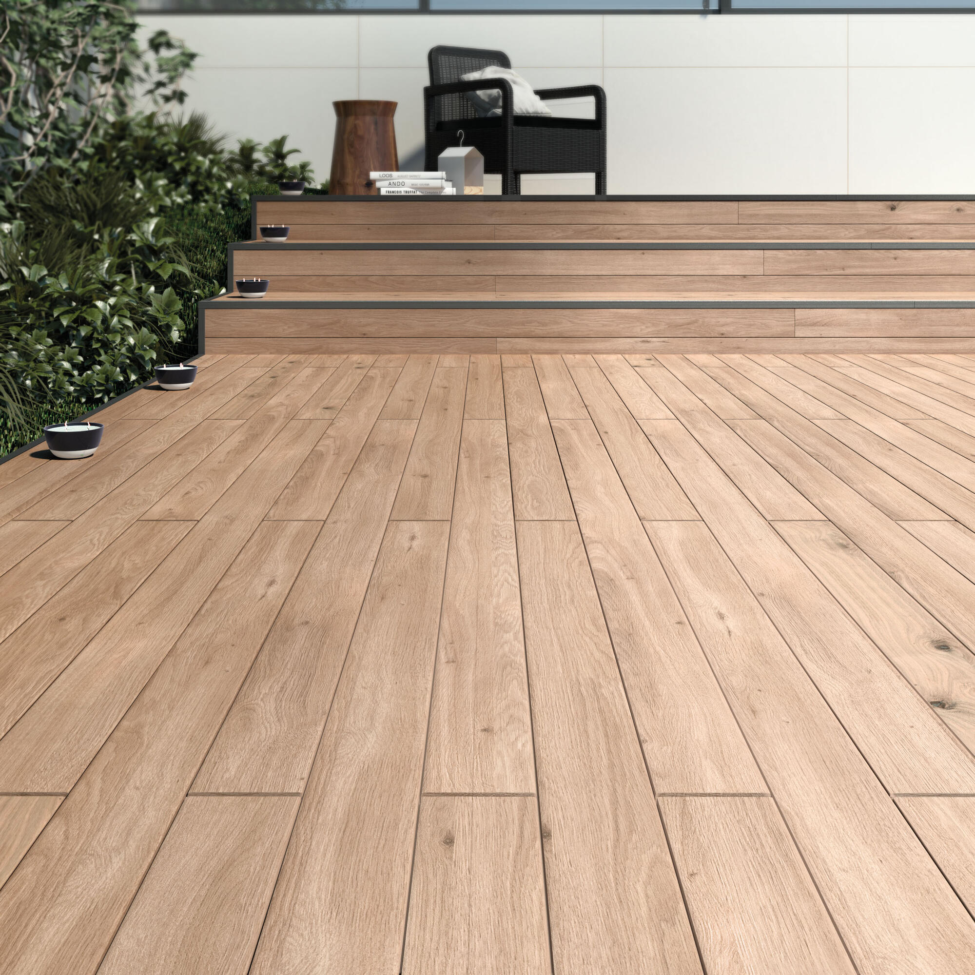 Suelos de madera natural para exterior Leroy Merlin