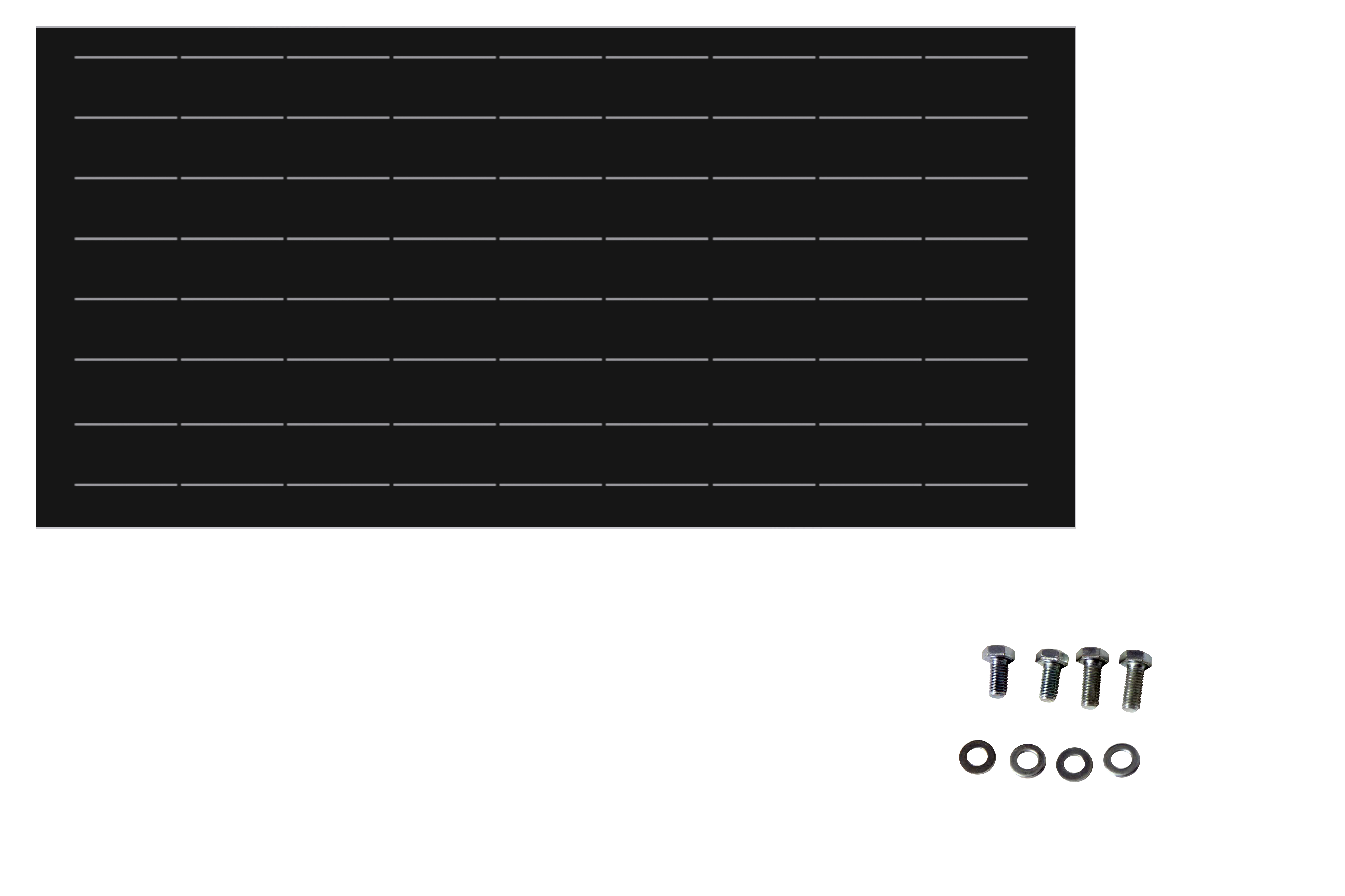 Valla de jardín doorself lines de acero galvanizado negra 195x94 cm
