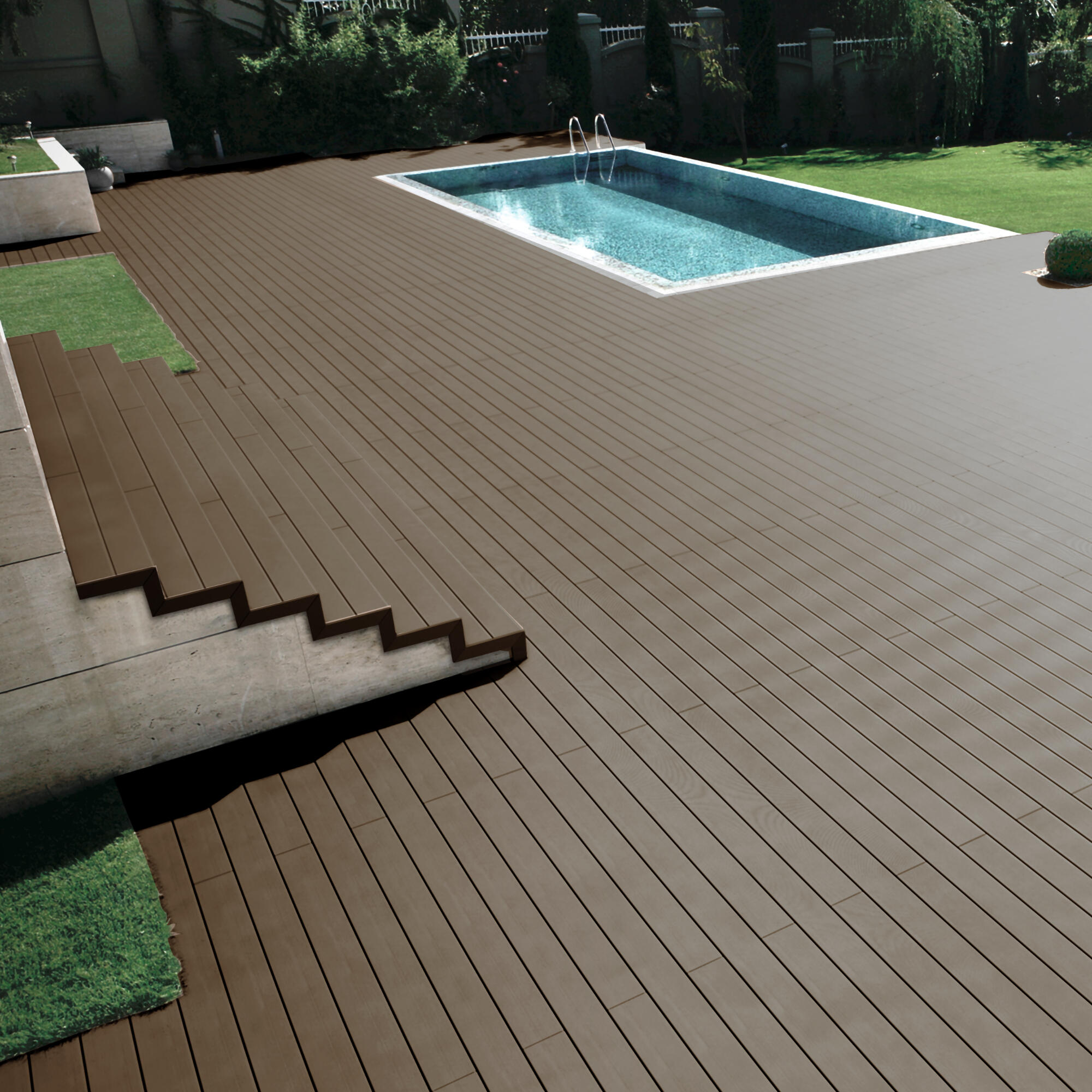 Degrau para deck 230X10X5.6CM CDECK CHOCOLATE - 2
