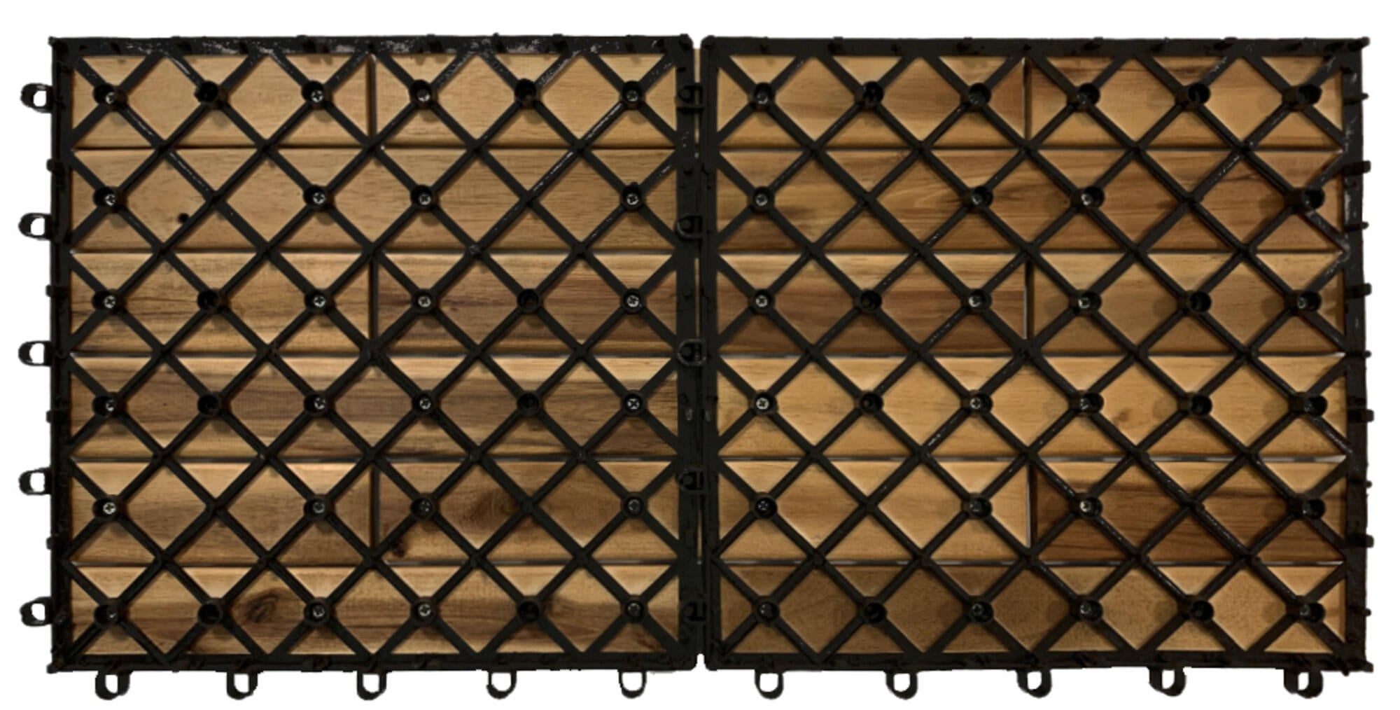 Baldosa encajable madera Acacia 30 x 60 cm y 25 mm amarillo ONEK - 5