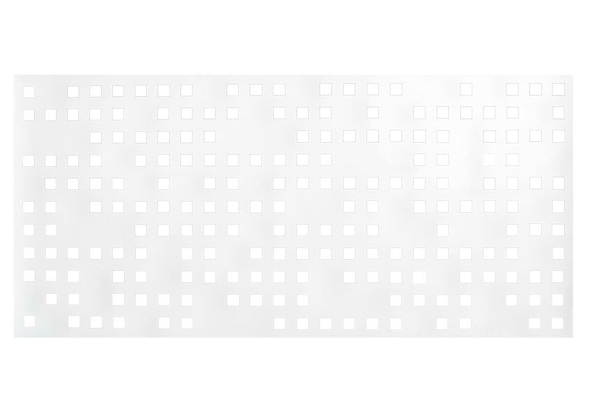 Valla s/muro doorself tetris de acero galvanizado 189x72 cm blanca