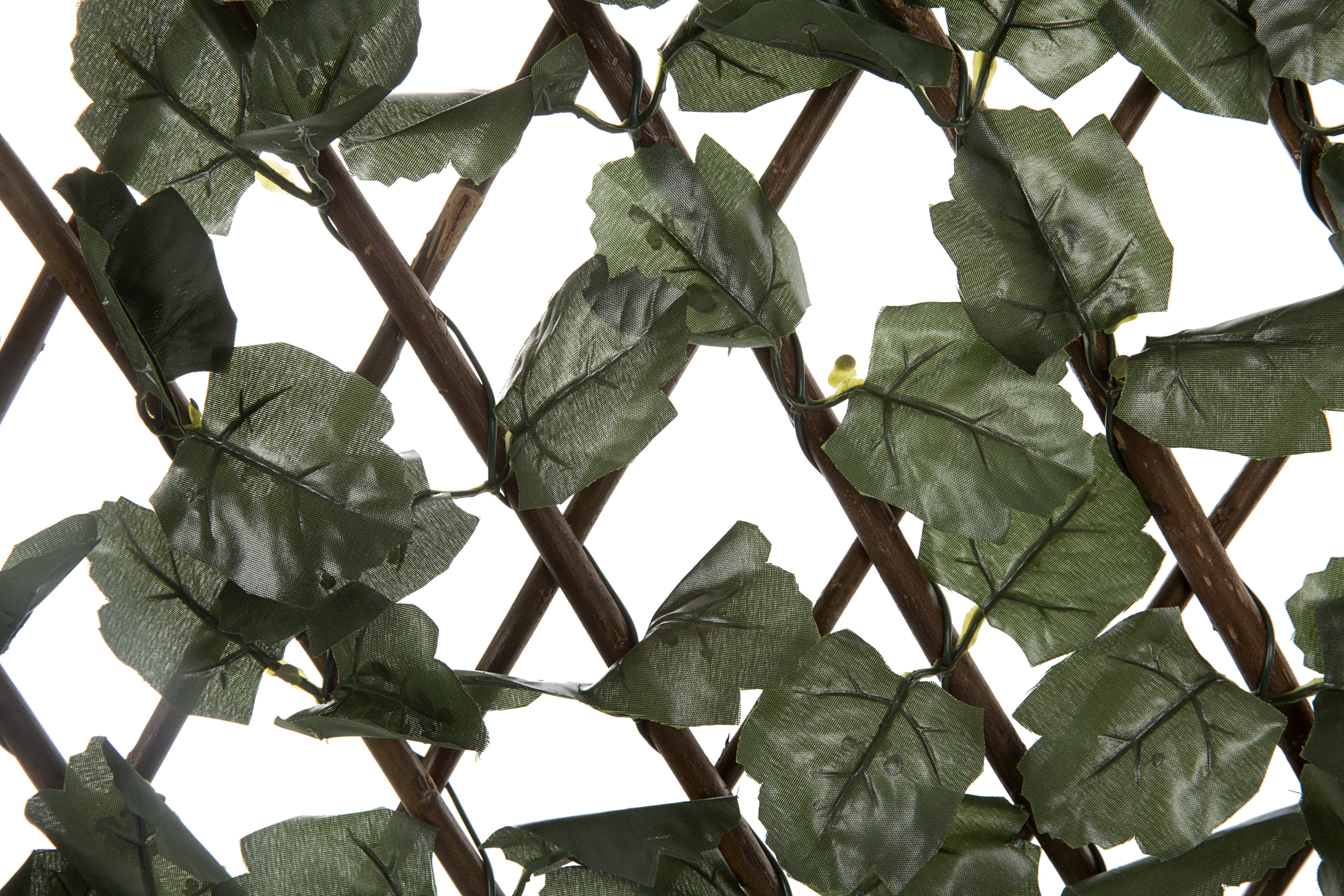 Painel decorativo extensível de vime com folhas verdes decorativo 100x200cm - 6