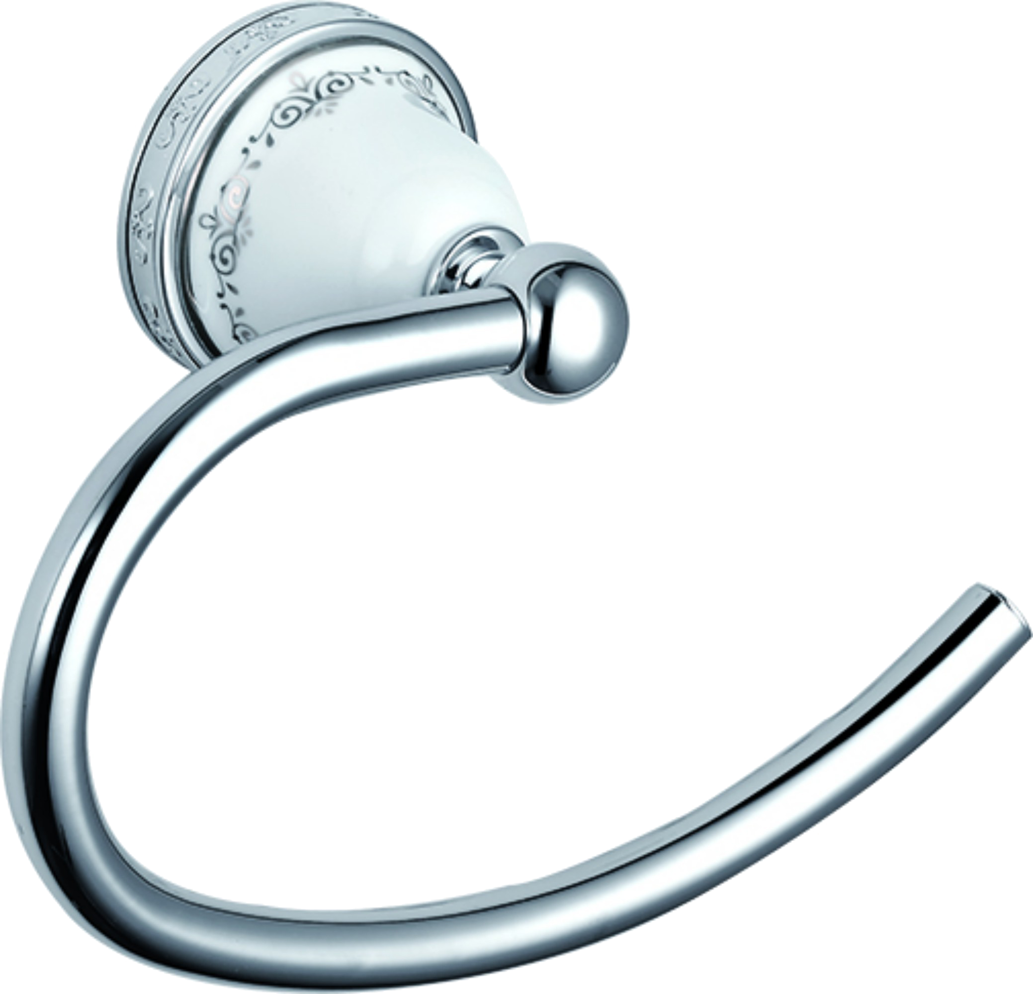 Toallero kleo cromado brillante 19x21.5 cm