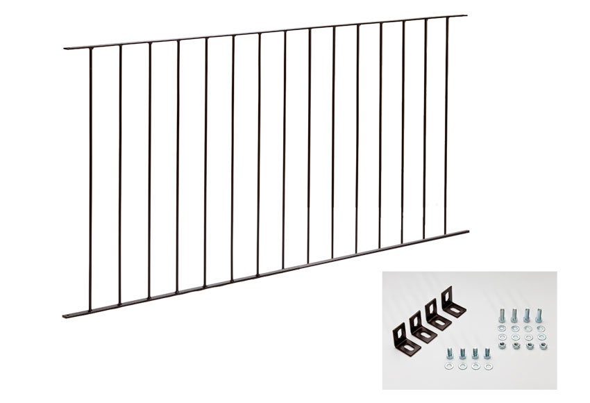 Valla doorself briconadal de acero 195x94 cm negra
