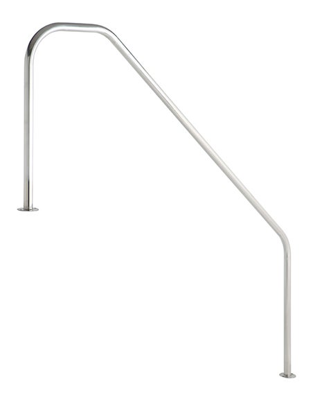 Barandilla qp para piscina 3 curvas con pletina 183 cm
