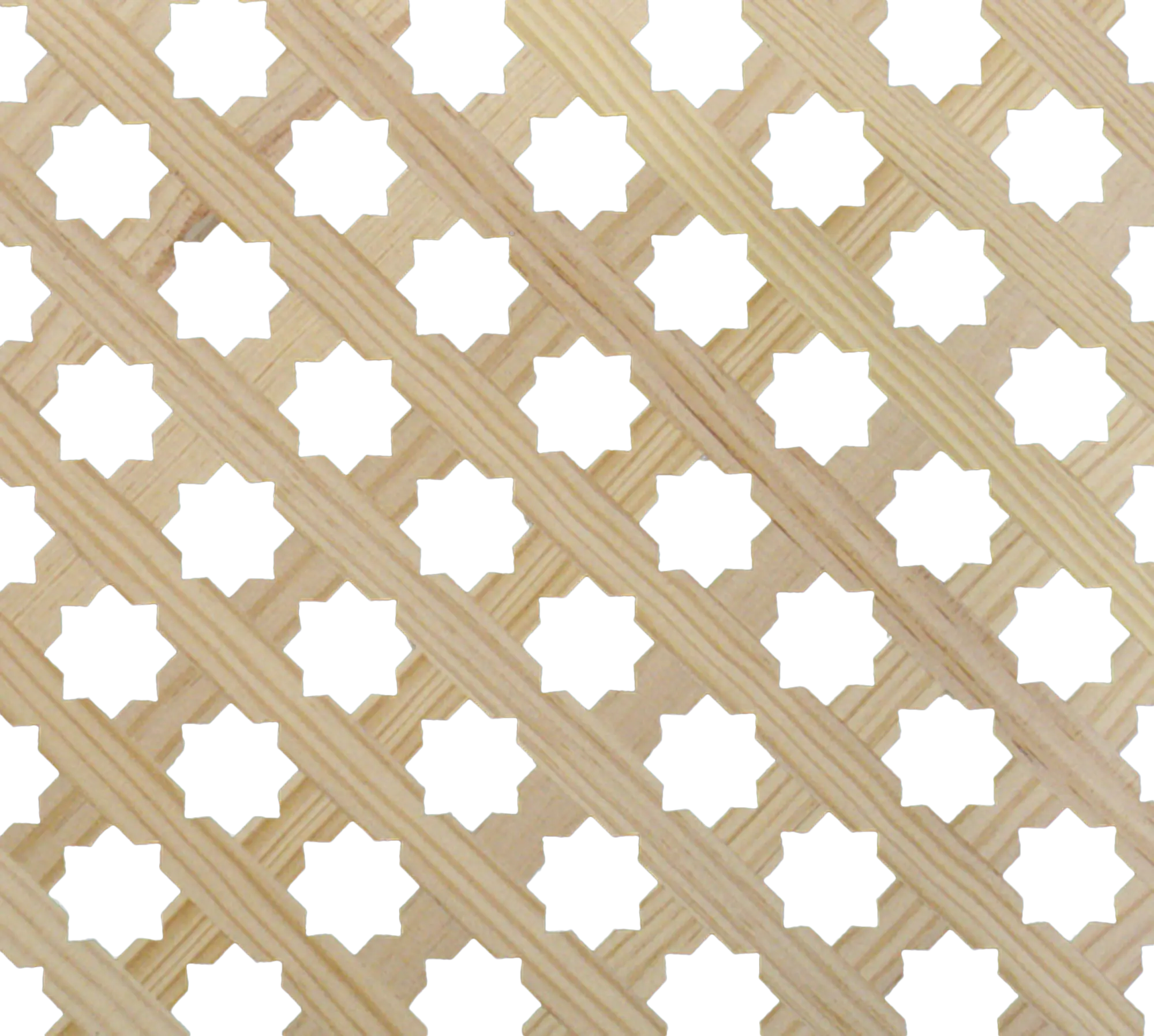 Celosía fija de madera marrón claro 1x1 cm