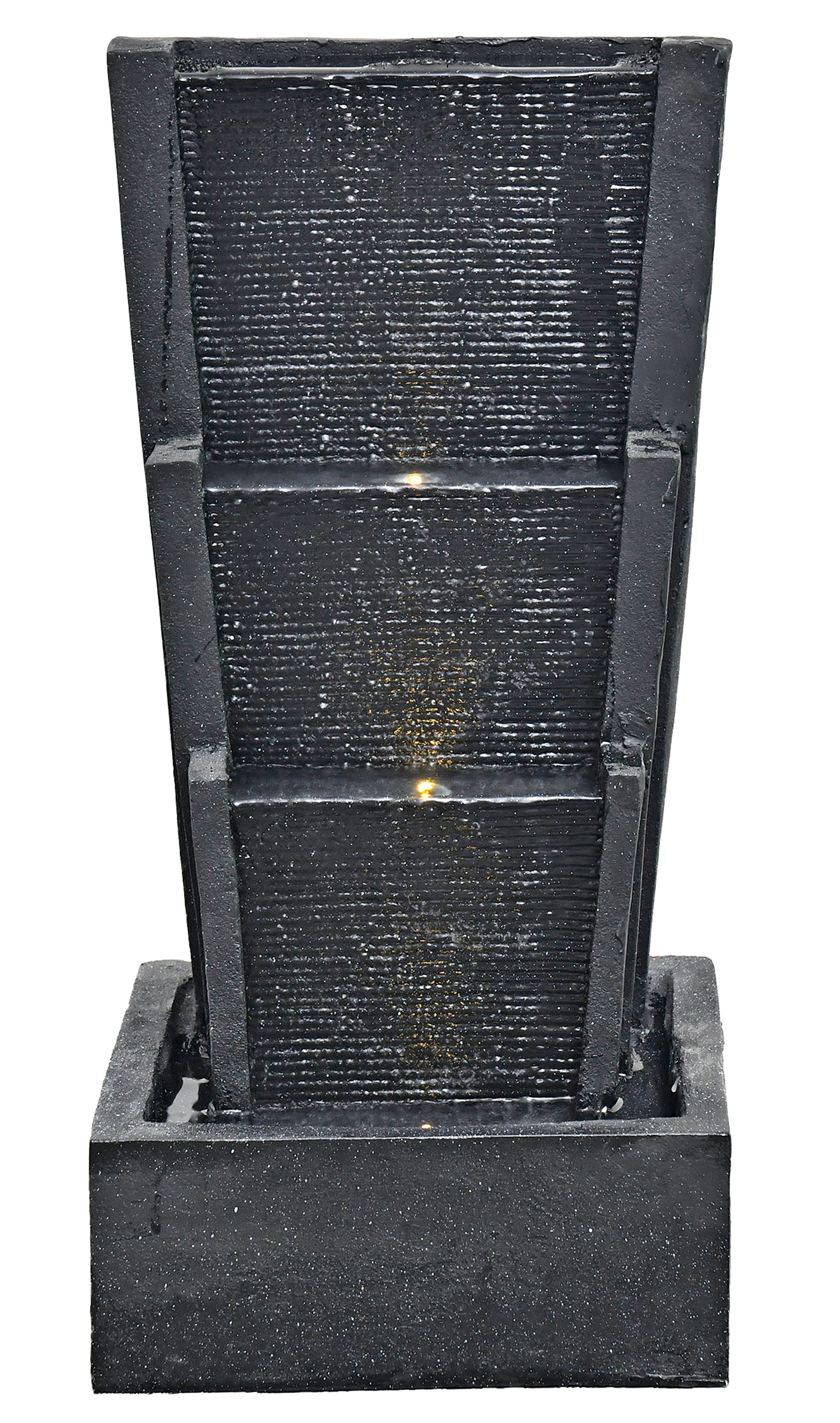 Fuente decorativa para exterior de polirresina 33x28x68 cm