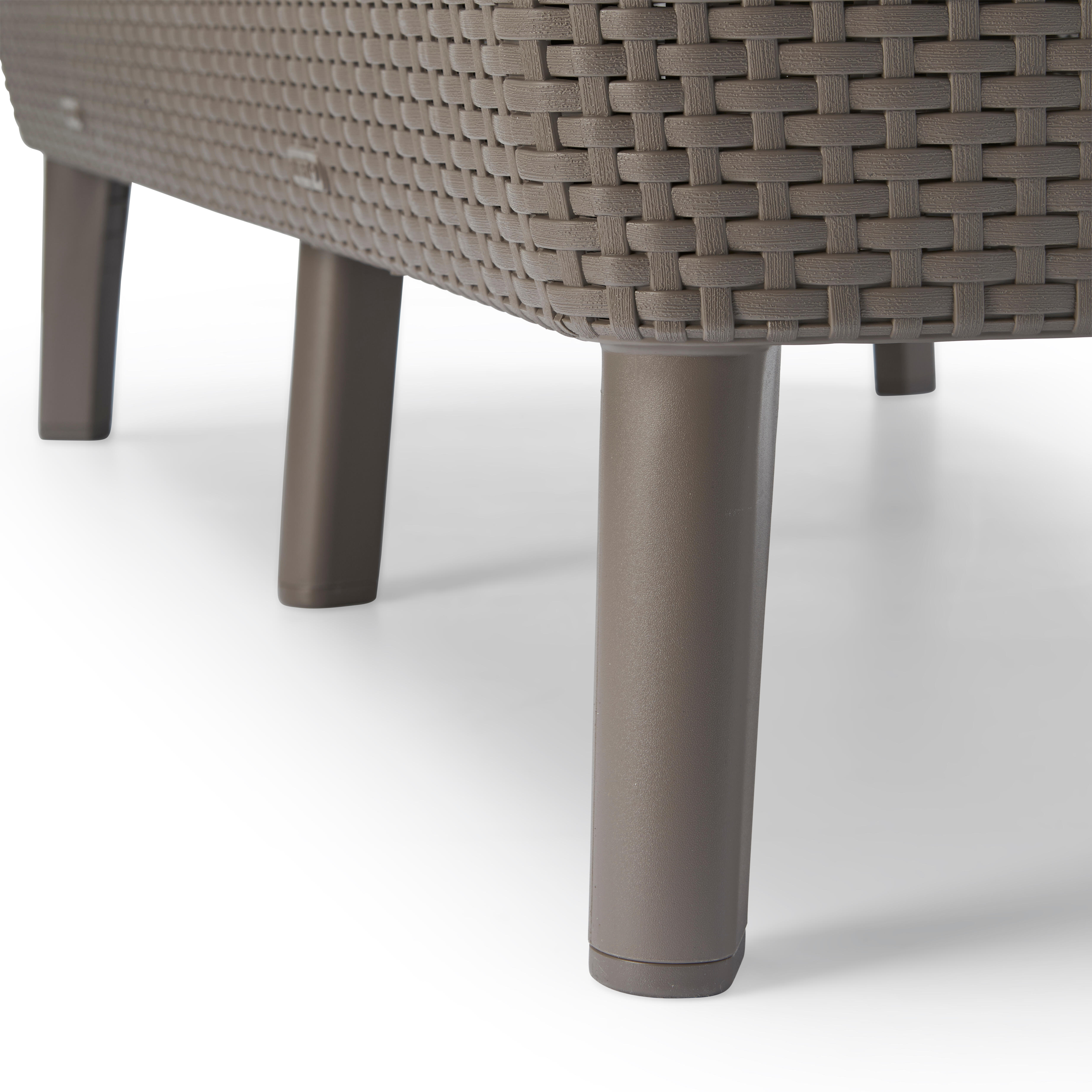 Salotto da giardino per 4 persone marrone Salemo KETER con cuscini in policotone marrone - 9