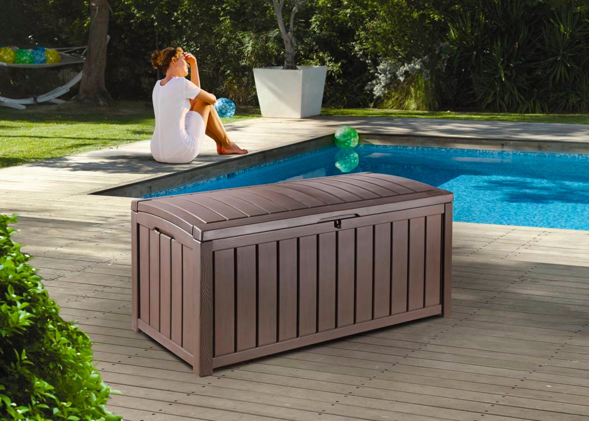 Baule KETER in polipropilene marrone L 128 x H 61 x P 65 cm - 8