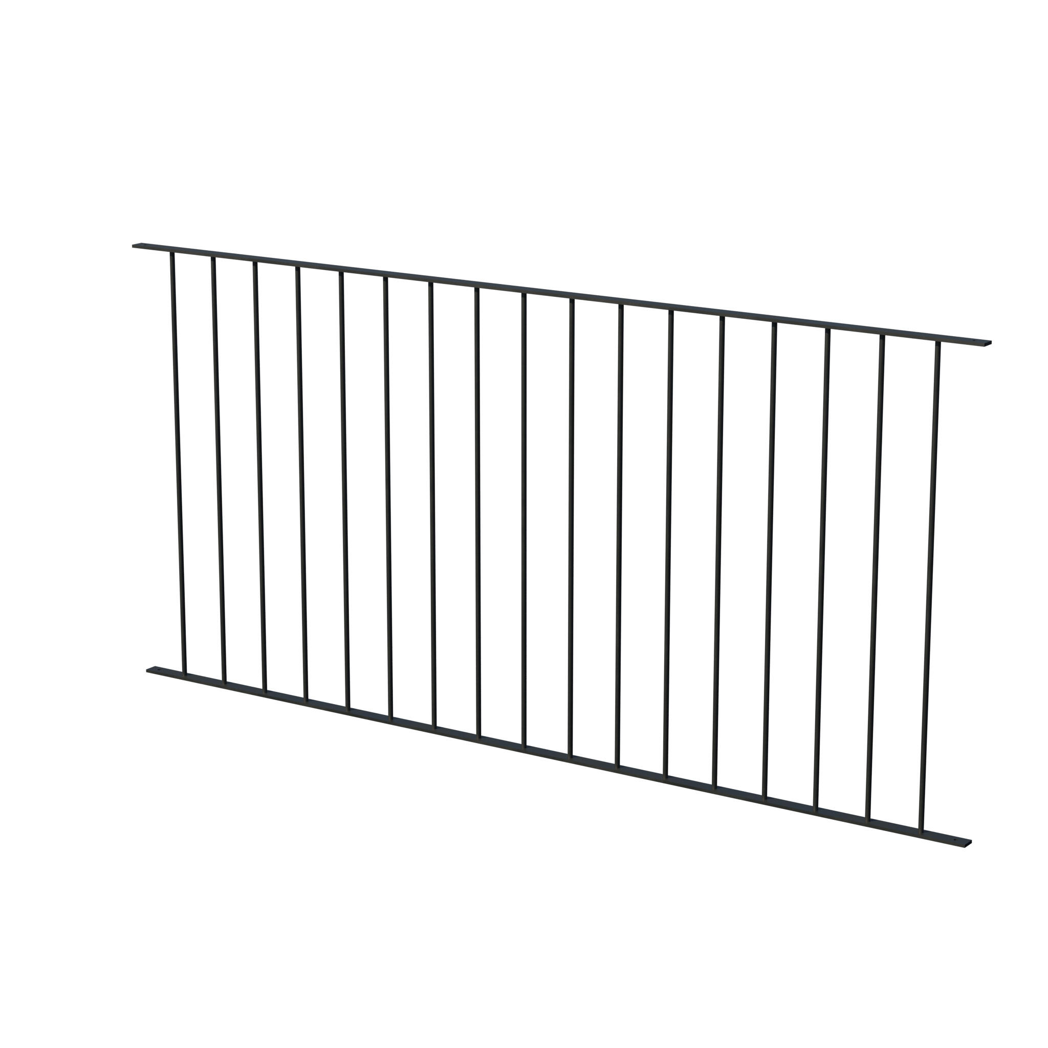Valla doorself briconadal de acero gris forja 195x94,5 cm