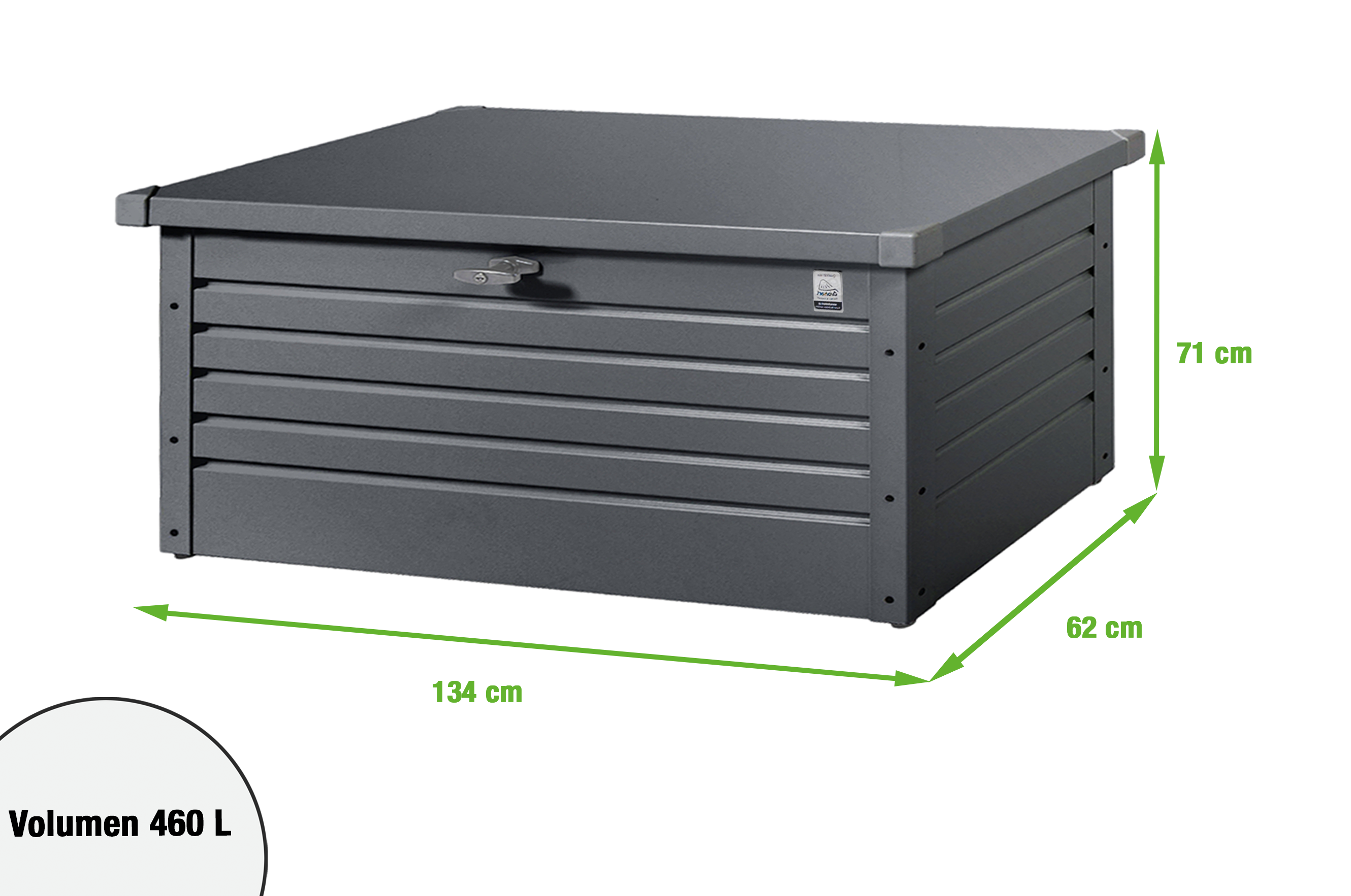 Baule BIOHORT 130 in acciaio grigio scuro L 134 x H 71 x P 62 cm - 6