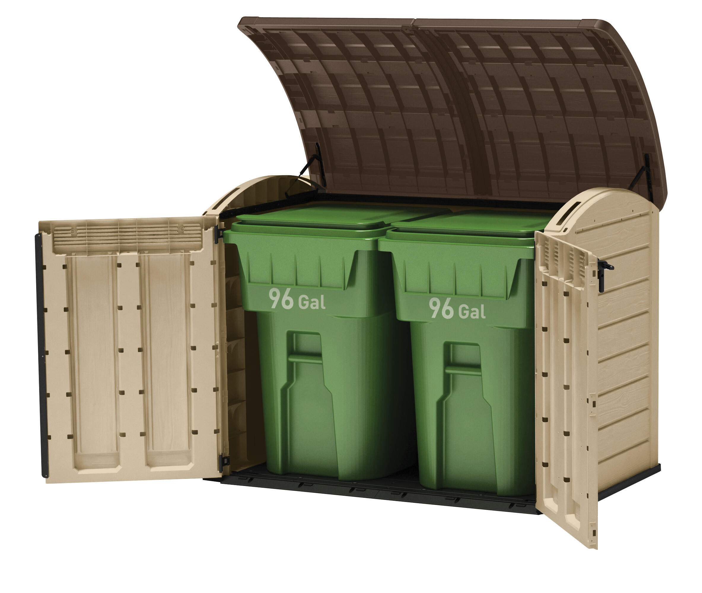 Arcón de resina para exterior KETER WOODLAND ULTRA 177 x 134 x 113 cm y capacidad de 2000 L - 7