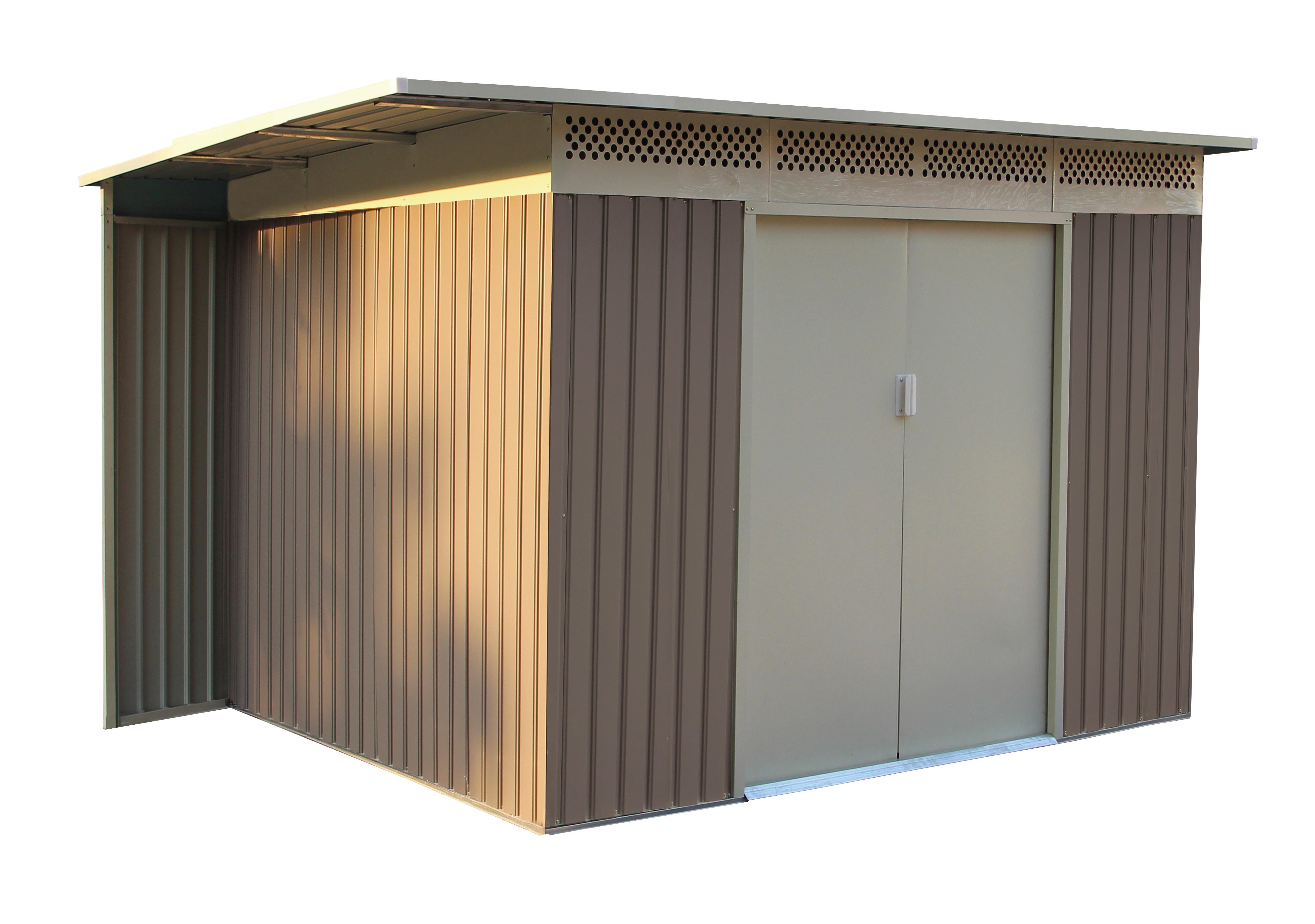 Caseta de metal OREBRO de 333x189x269 cm y 8.96 m2 con 0.25 mm espesor y doble puerta corredera HOGGAR - 5