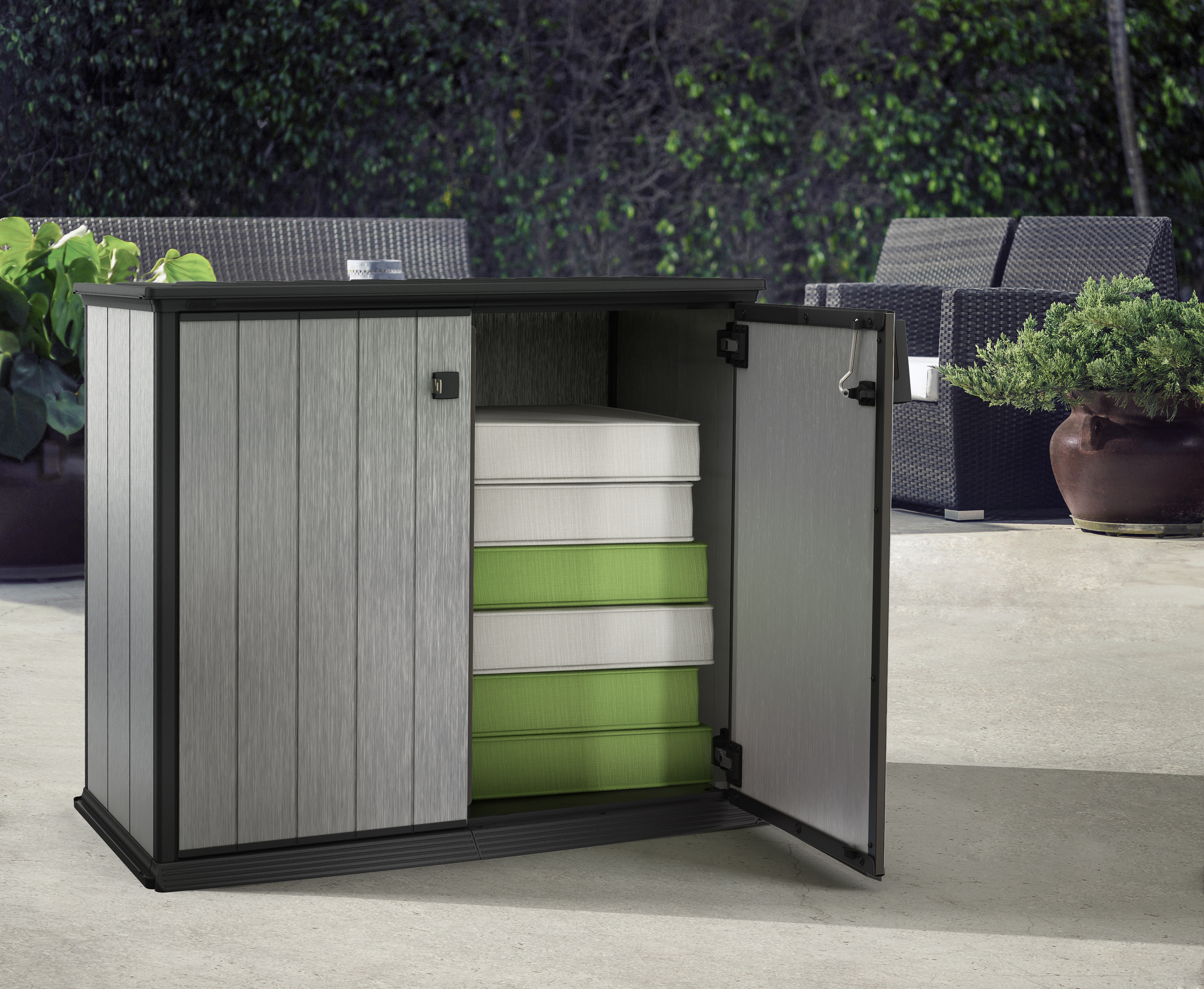 Baule KETER in resina grigio L 140 x H 120 x P 74 cm - 5