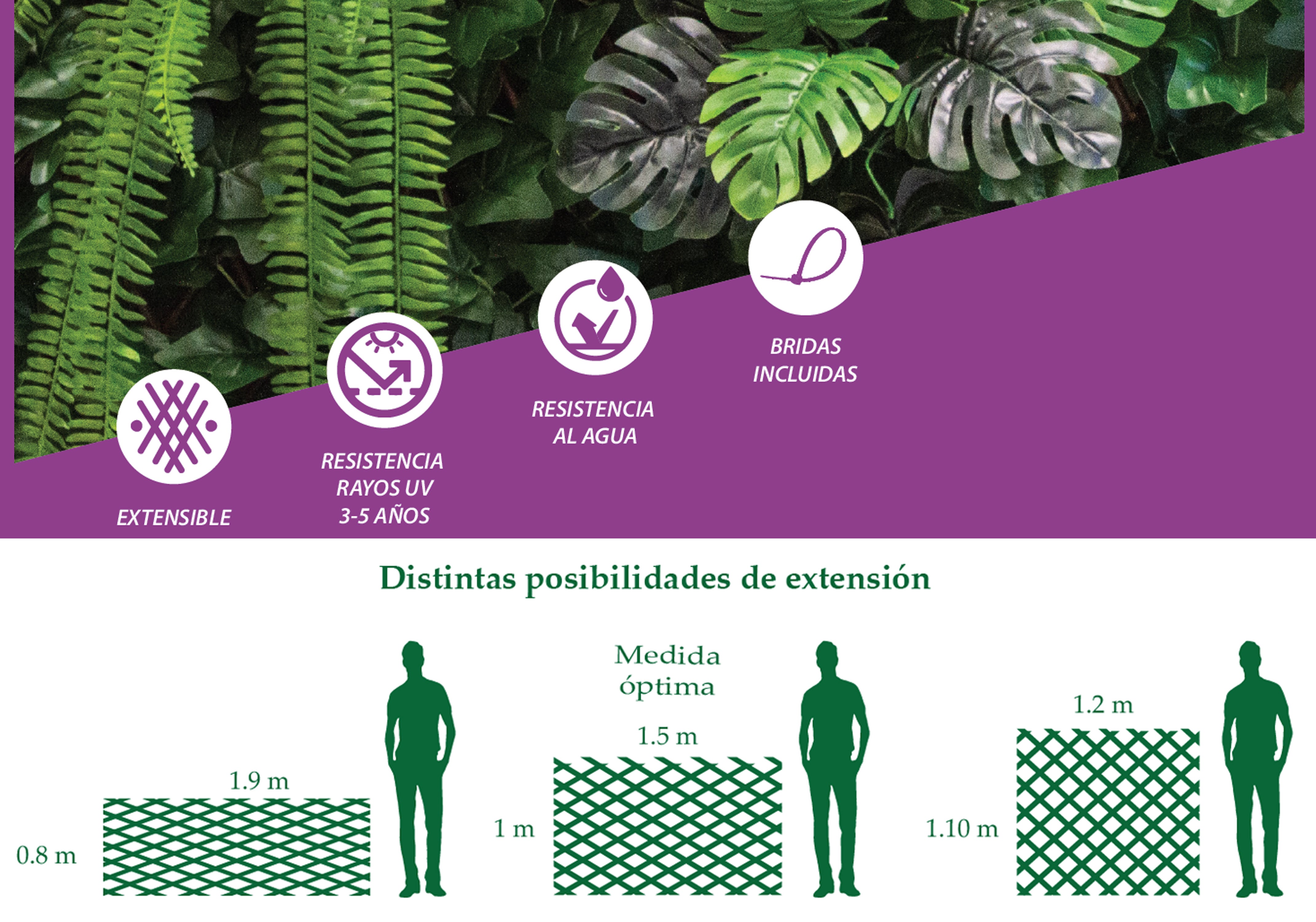 Treliça extensível TROPICAL 100X150CM 8X8CM - 5