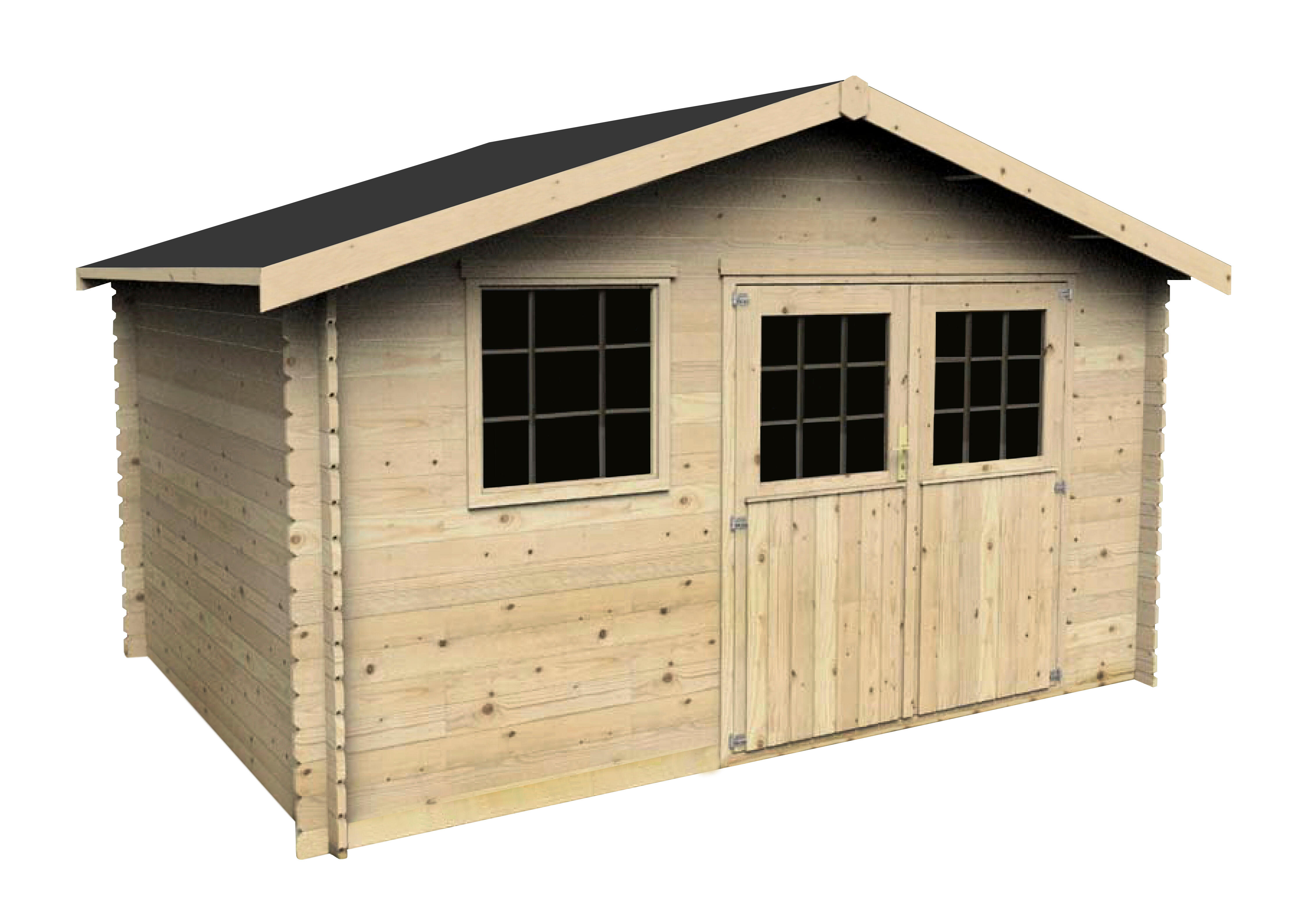 Caseta de madera floran de 430x251x402 cm y 17.31 m2