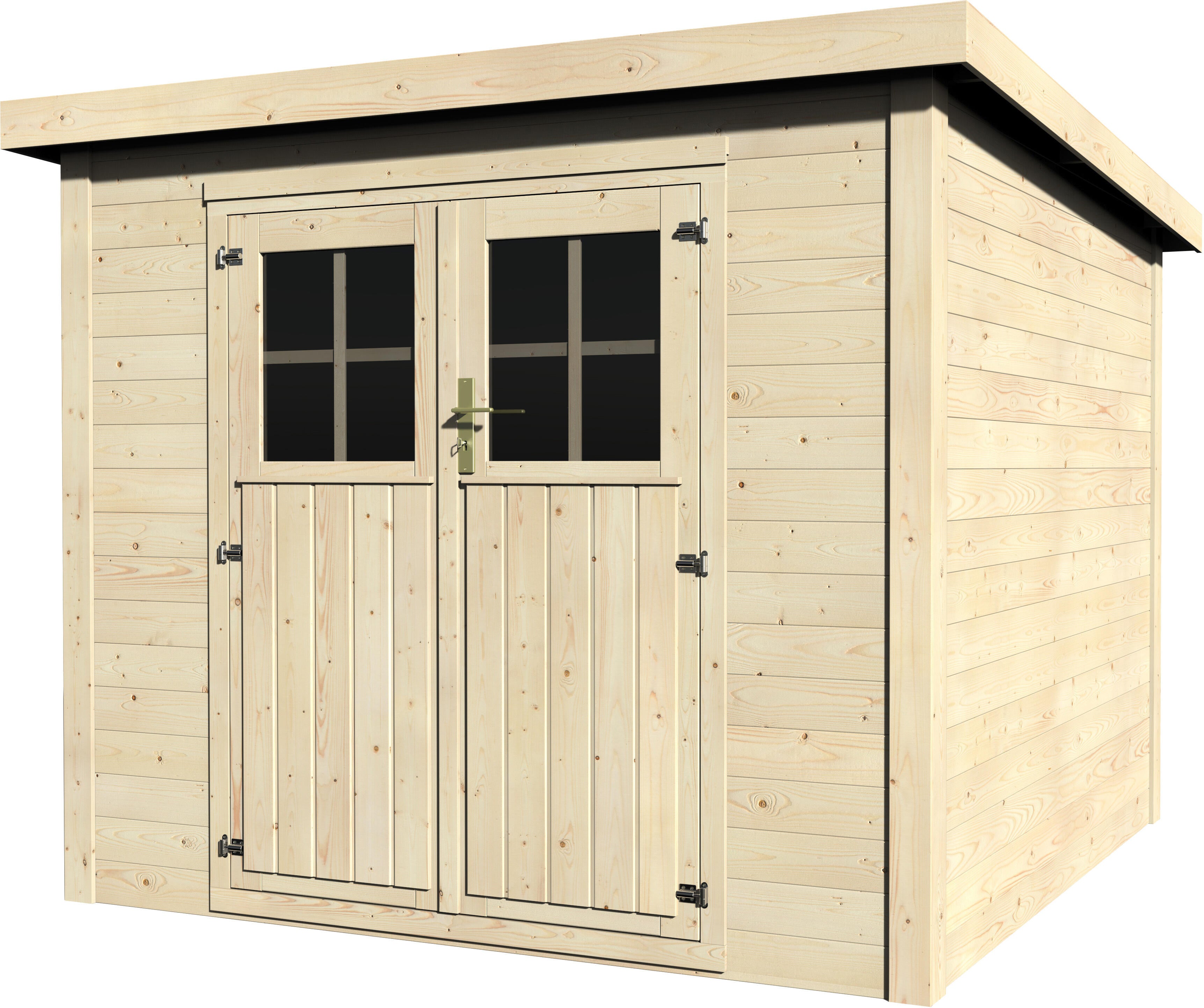 Caseta de madera Favil de 250x202x253 cm y 6.35 m2 con 19 mm espesor y doble puerta abatible DECOR ET JARDIN - 4