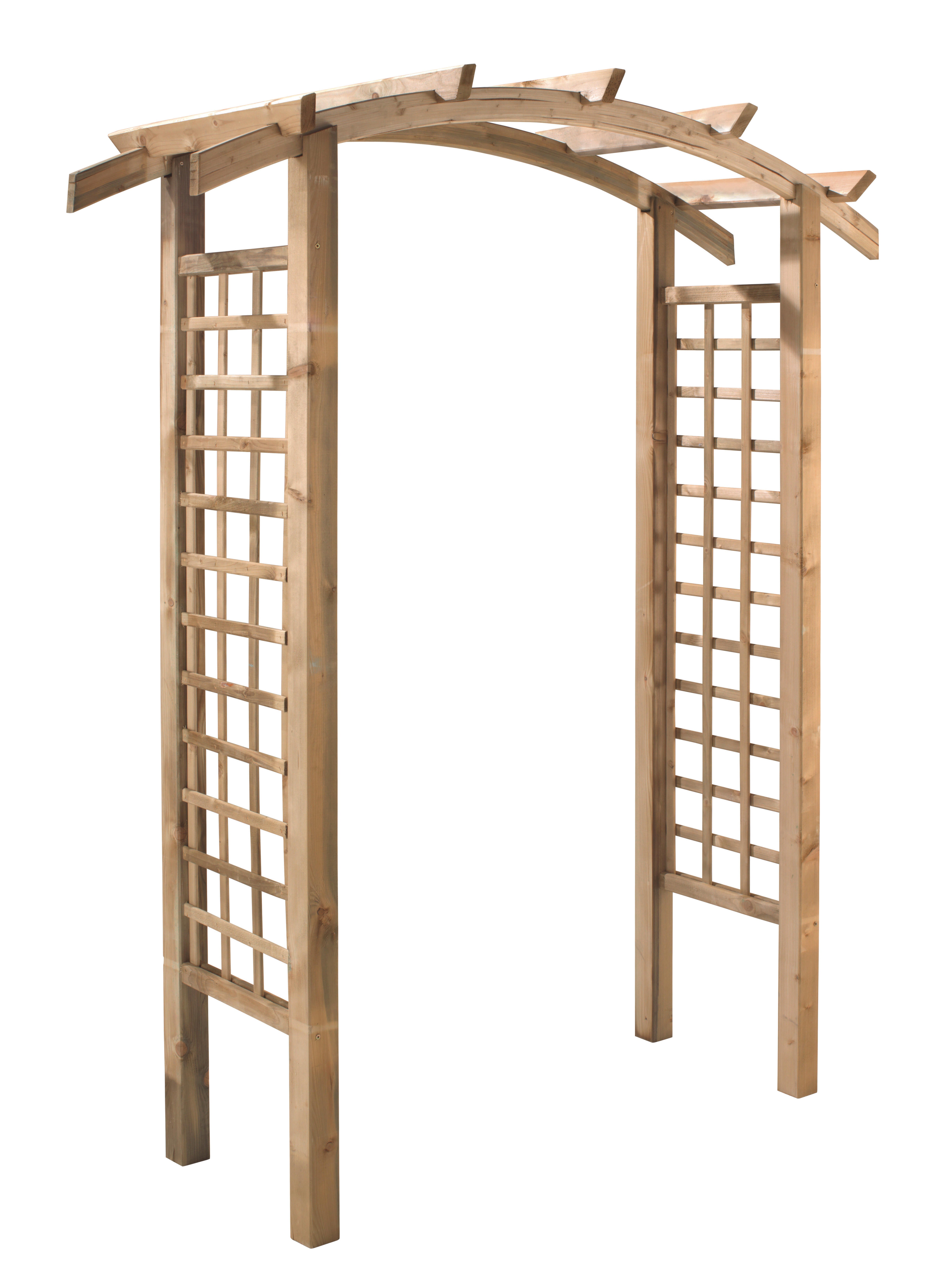 Pérgola para planta trepadora madera marrón 126x54x225 cm