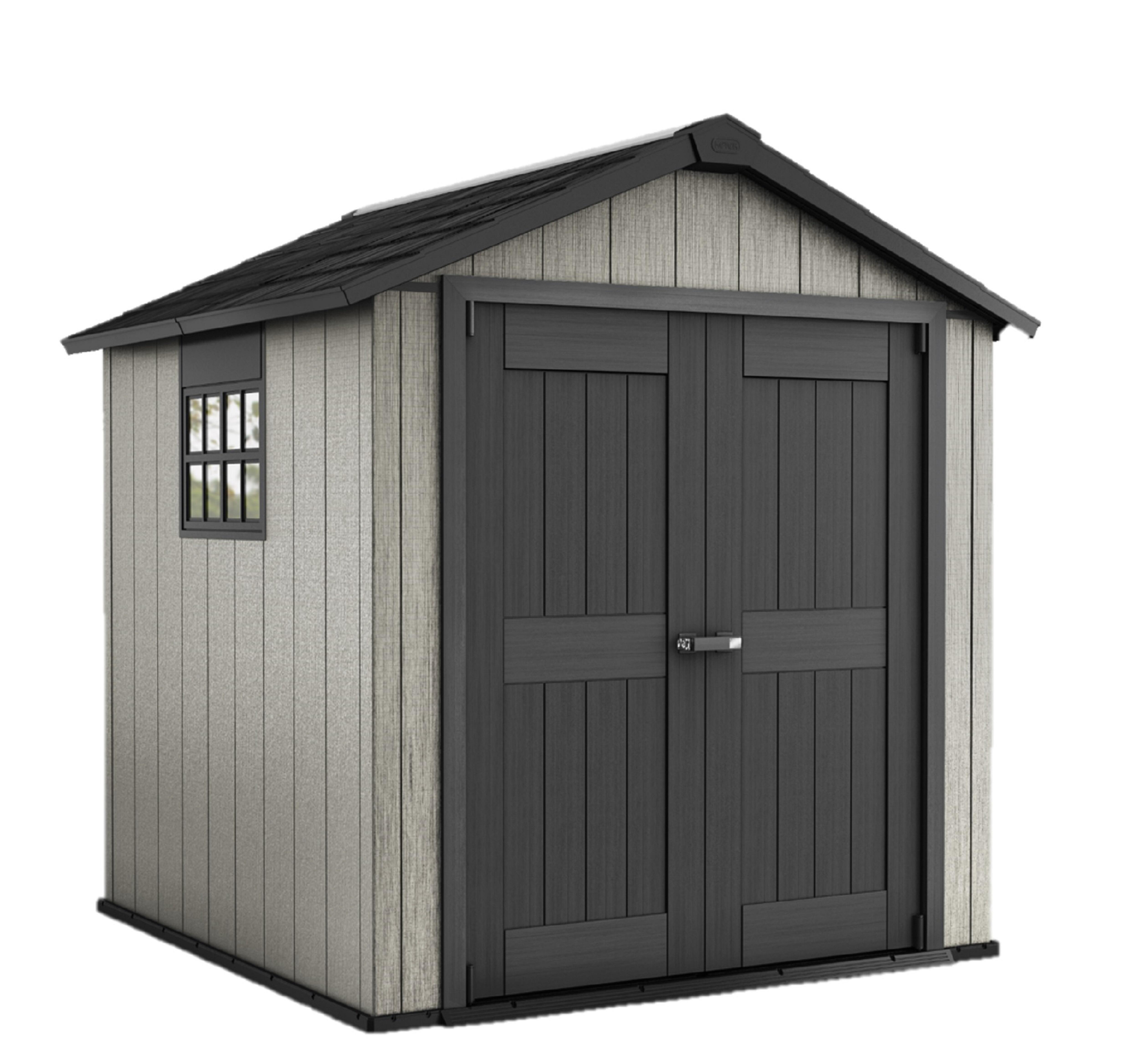 Caseta de resina oakland de 230x242x224 cm y m2
