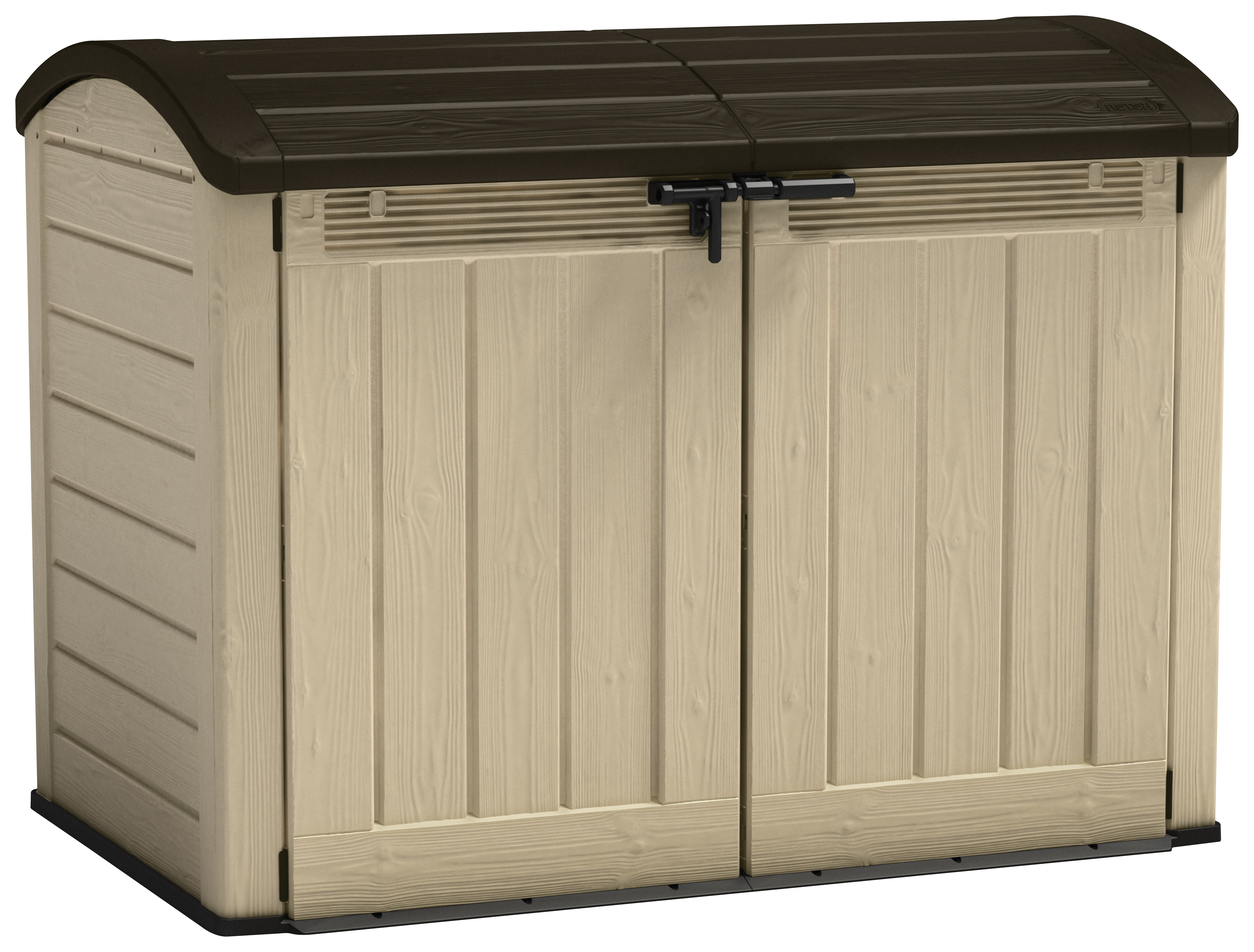 Arcón de resina para exterior KETER WOODLAND ULTRA 177 x 134 x 113 cm y capacidad de 2000 L - 6