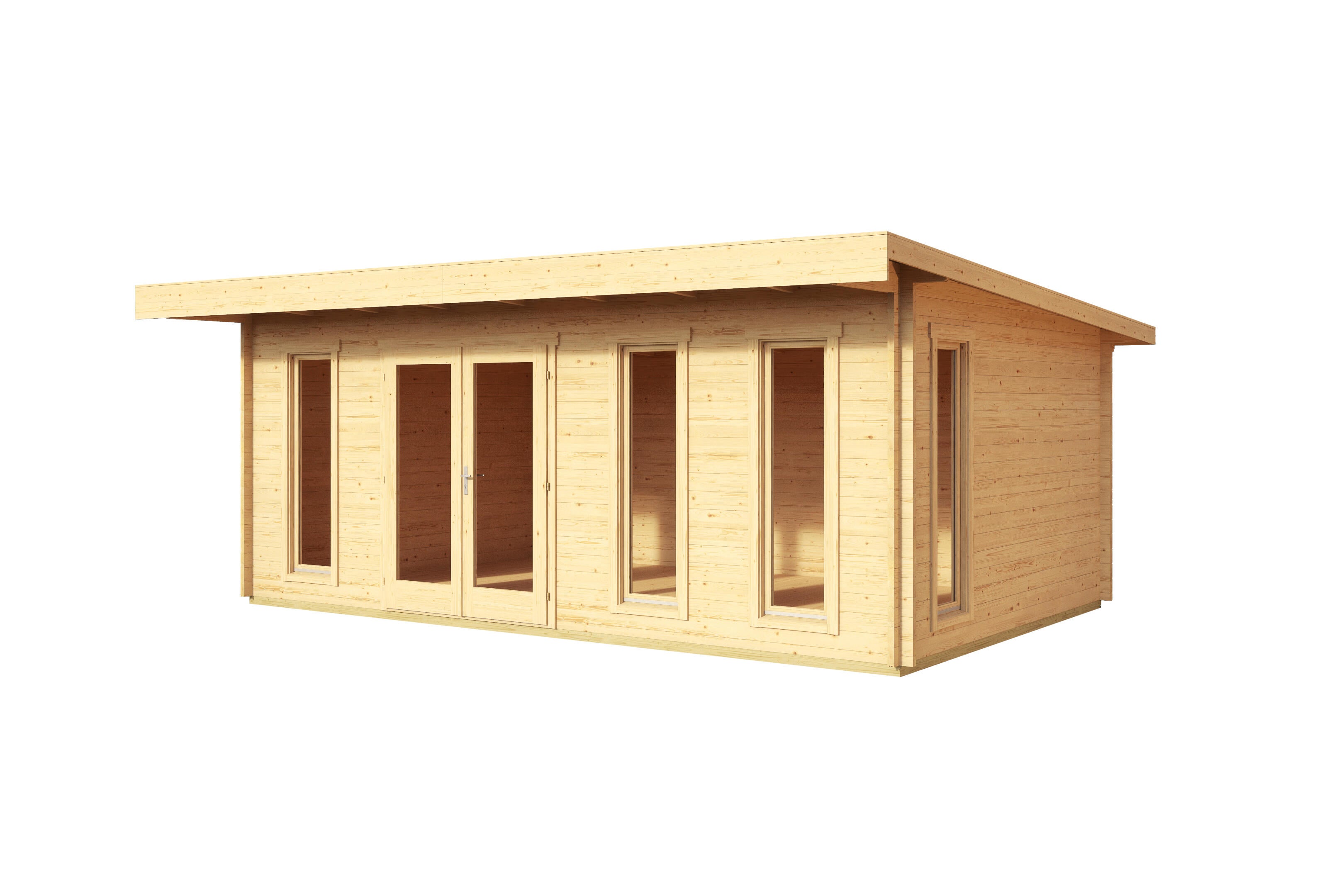 caseta de madera barbados 6 de 629x234x469 cm y 295 m2 con 44 mm espesor y doble puerta abatible lasita maja