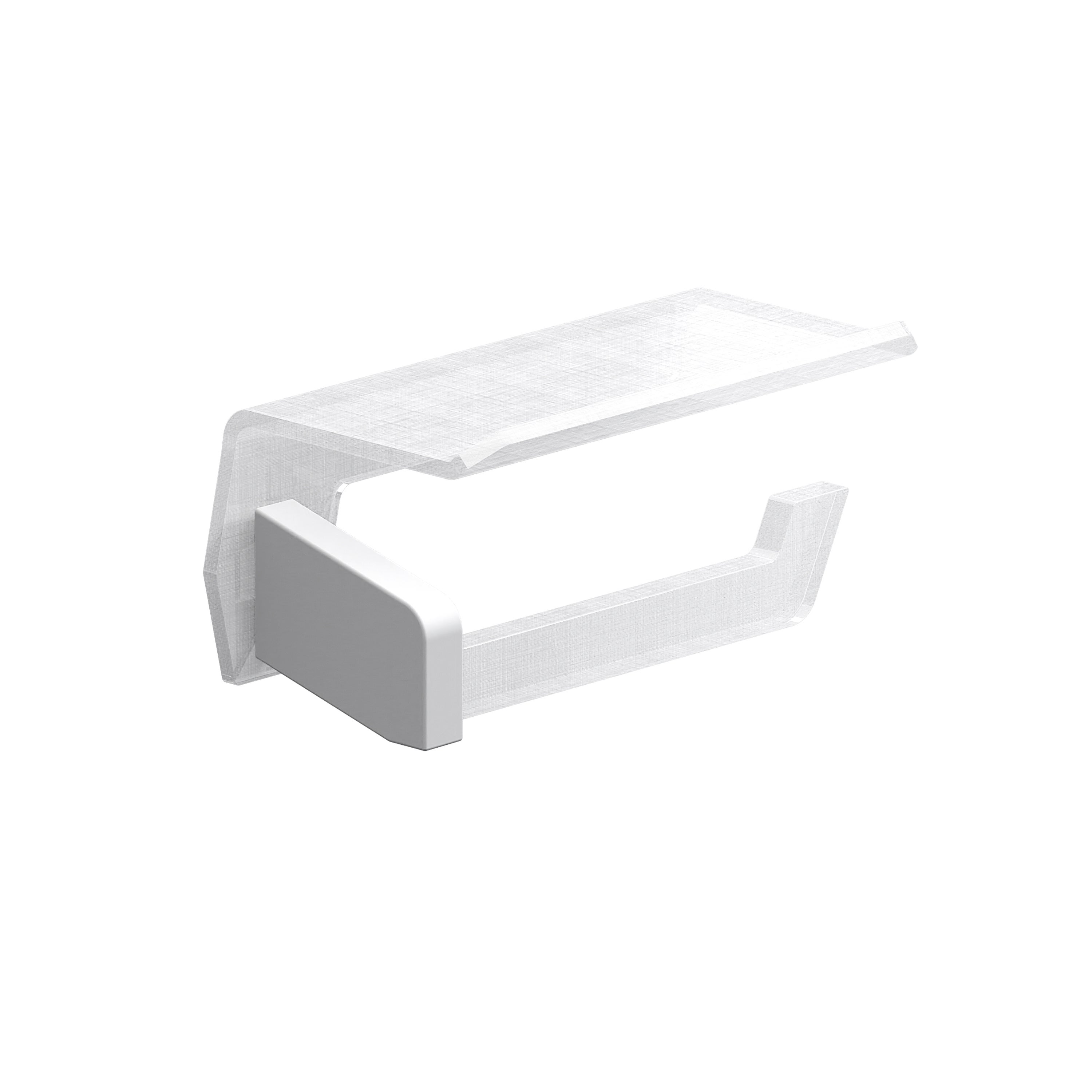 Portarrollo wc luce blanco transparente 16.9x8.7 cm