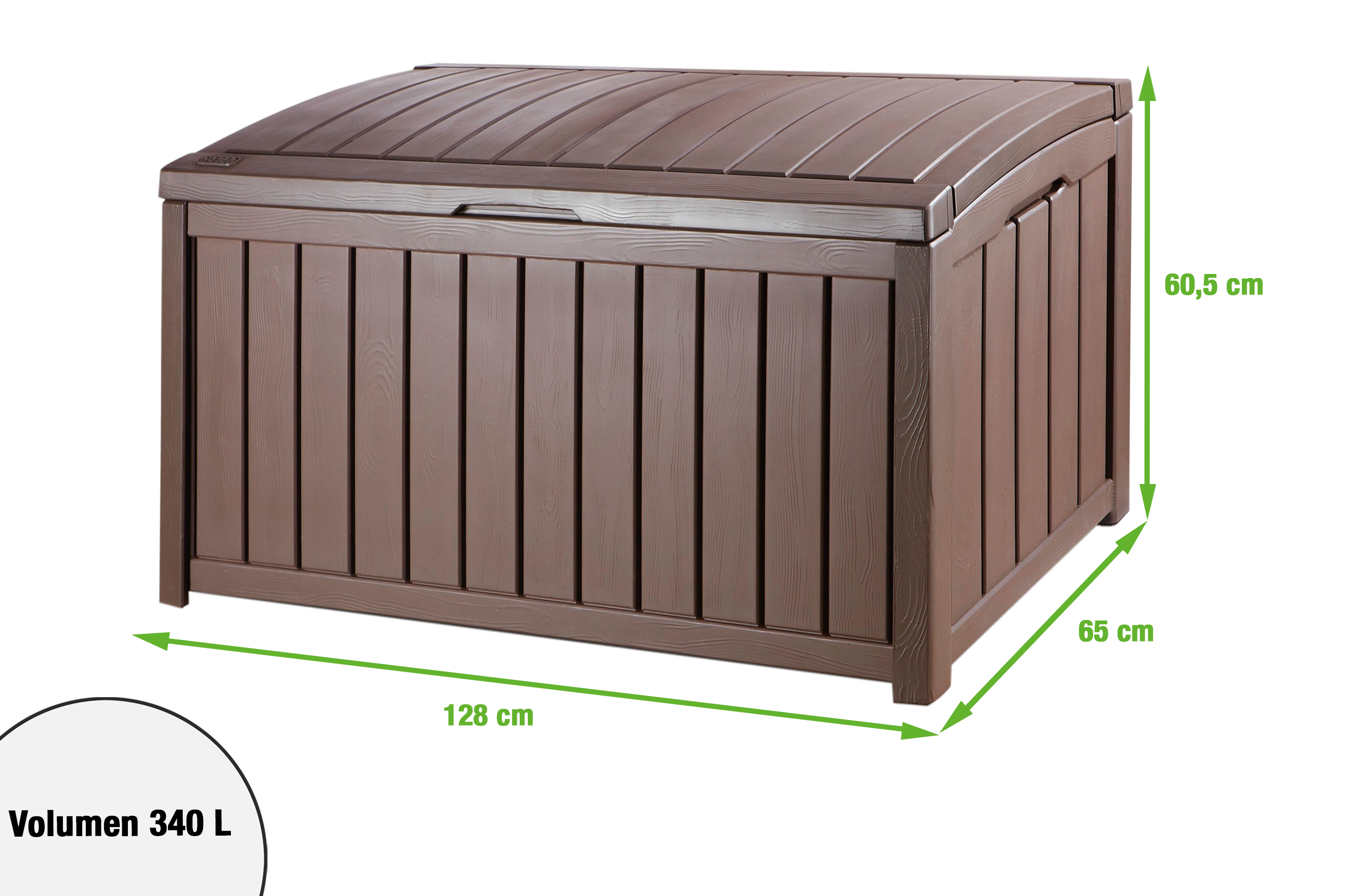 Baule KETER in polipropilene marrone L 128 x H 61 x P 65 cm - 18