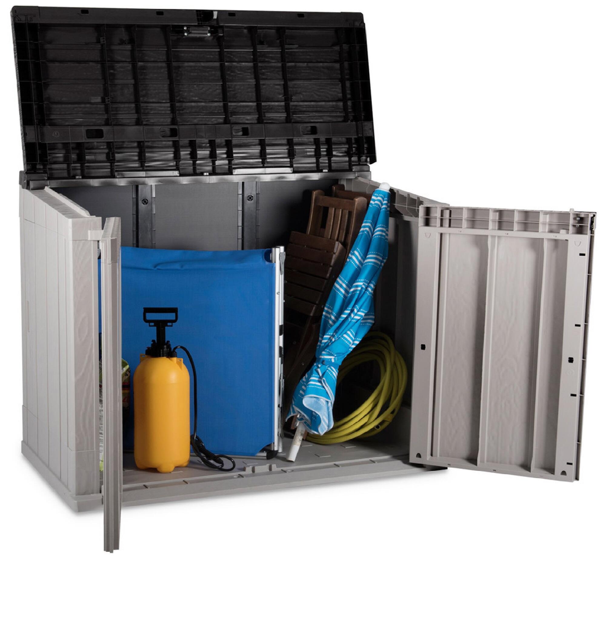 Arcón de resina para exterior TOOMAX STORA WAY 129.5 x 111 x 74.5 cm y capacidad de 842 L - 14