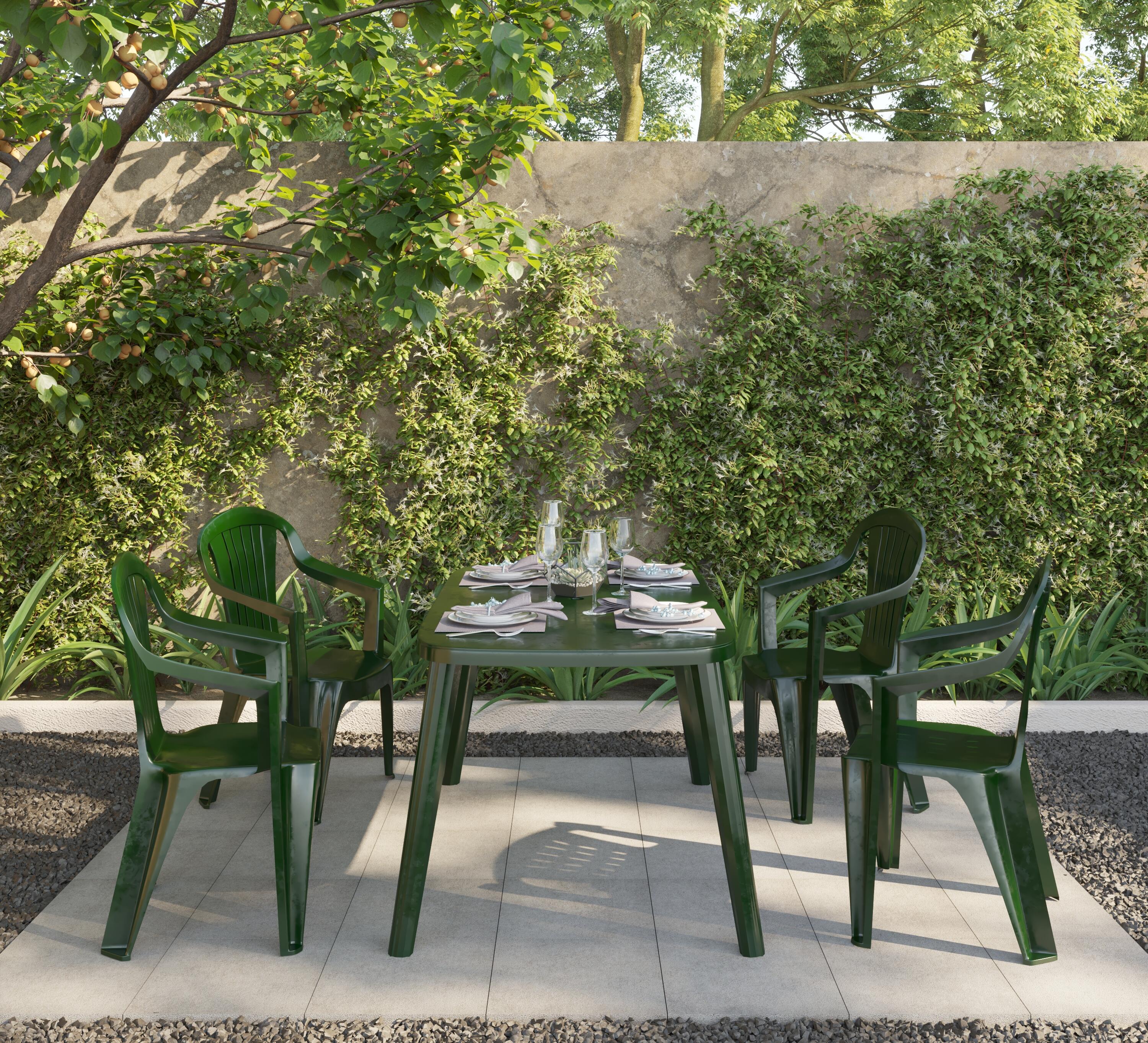 Mesa de resina TONELLE 140X85 VERDE - 2