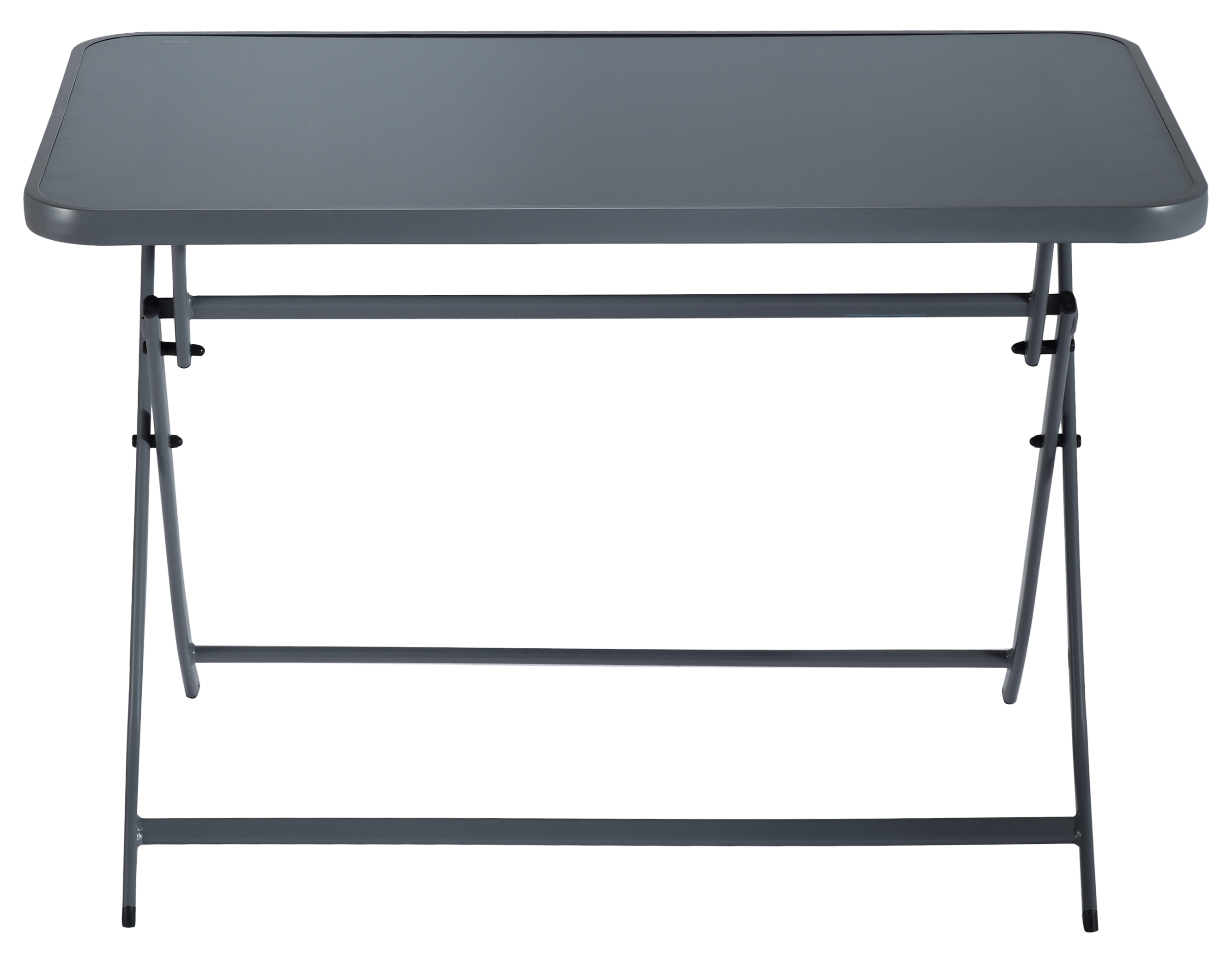 Mesa de jardín plegable de acero Emys gris de 70x110x72 cm - 23