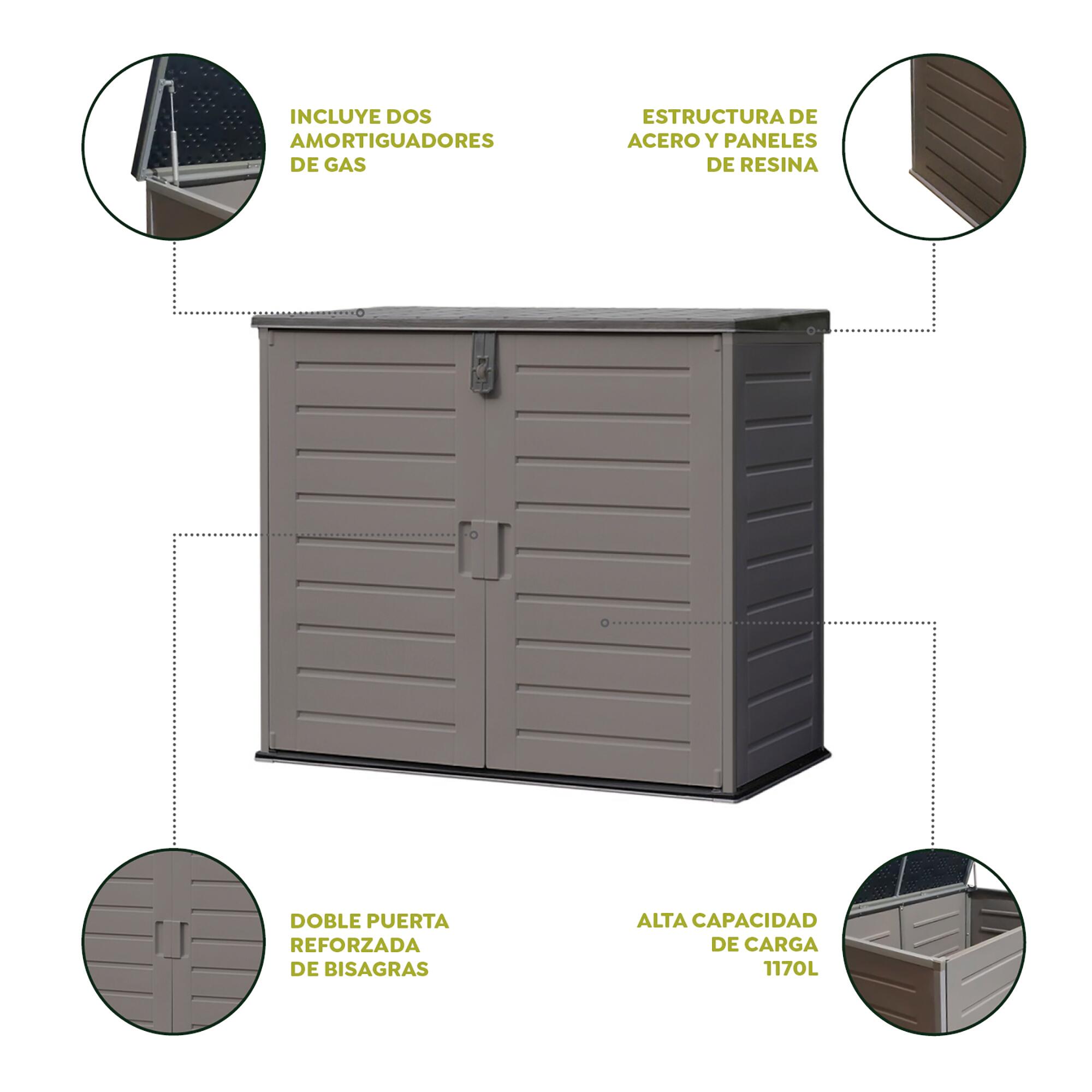 Armario de exterior de resina Multibox 1.170 L 140x123x82 cm - 4