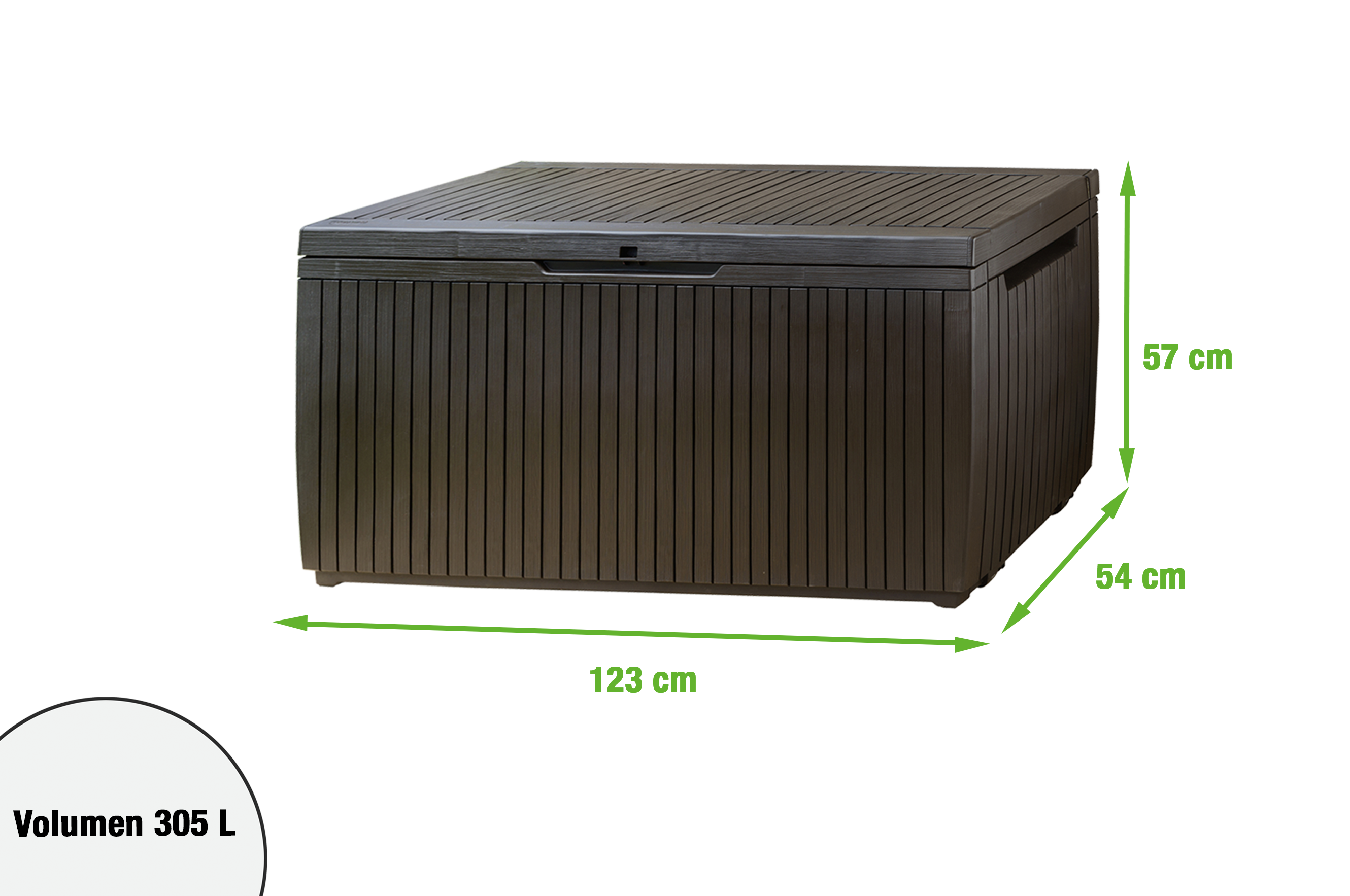 Baule KETER Springwood in polipropilene marrone L 123 x H 57 x P 53.5 cm - 6