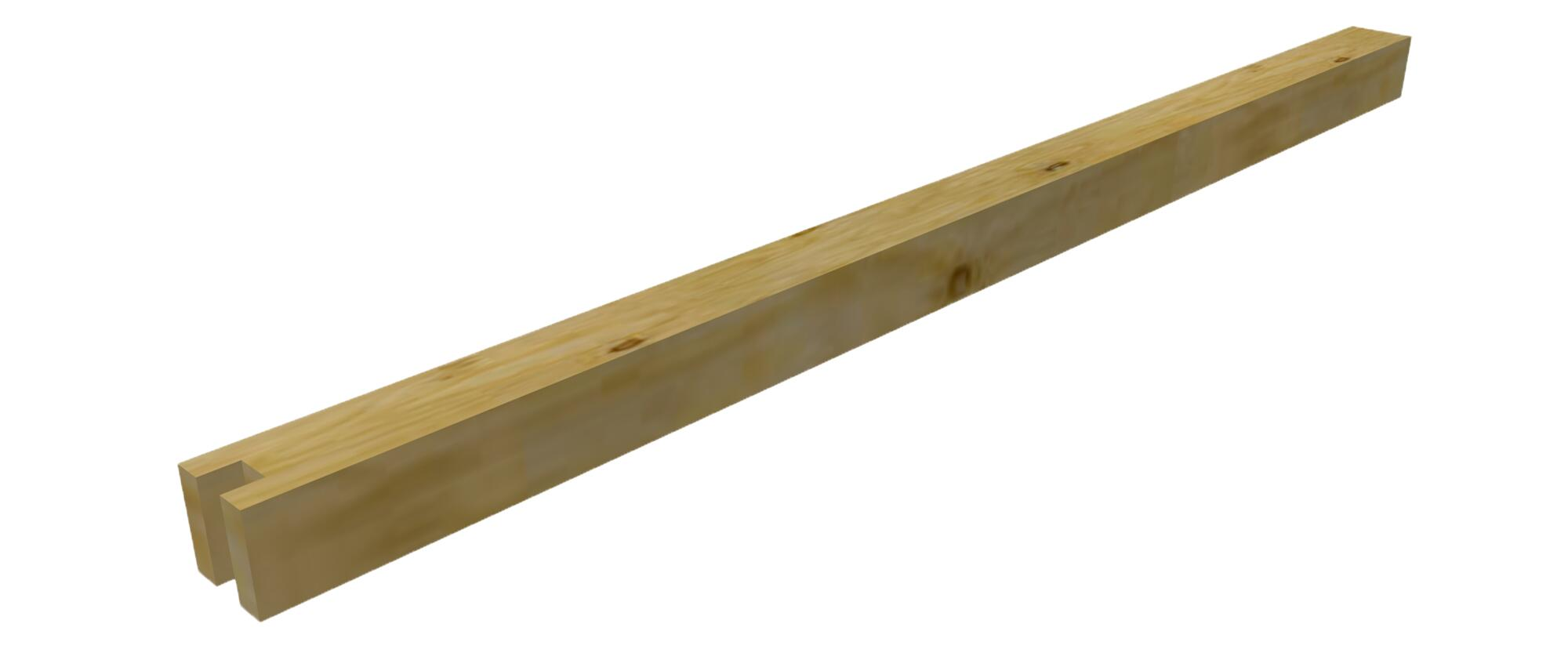 Poste de madera maciza 12x12x240 cm para pérgola