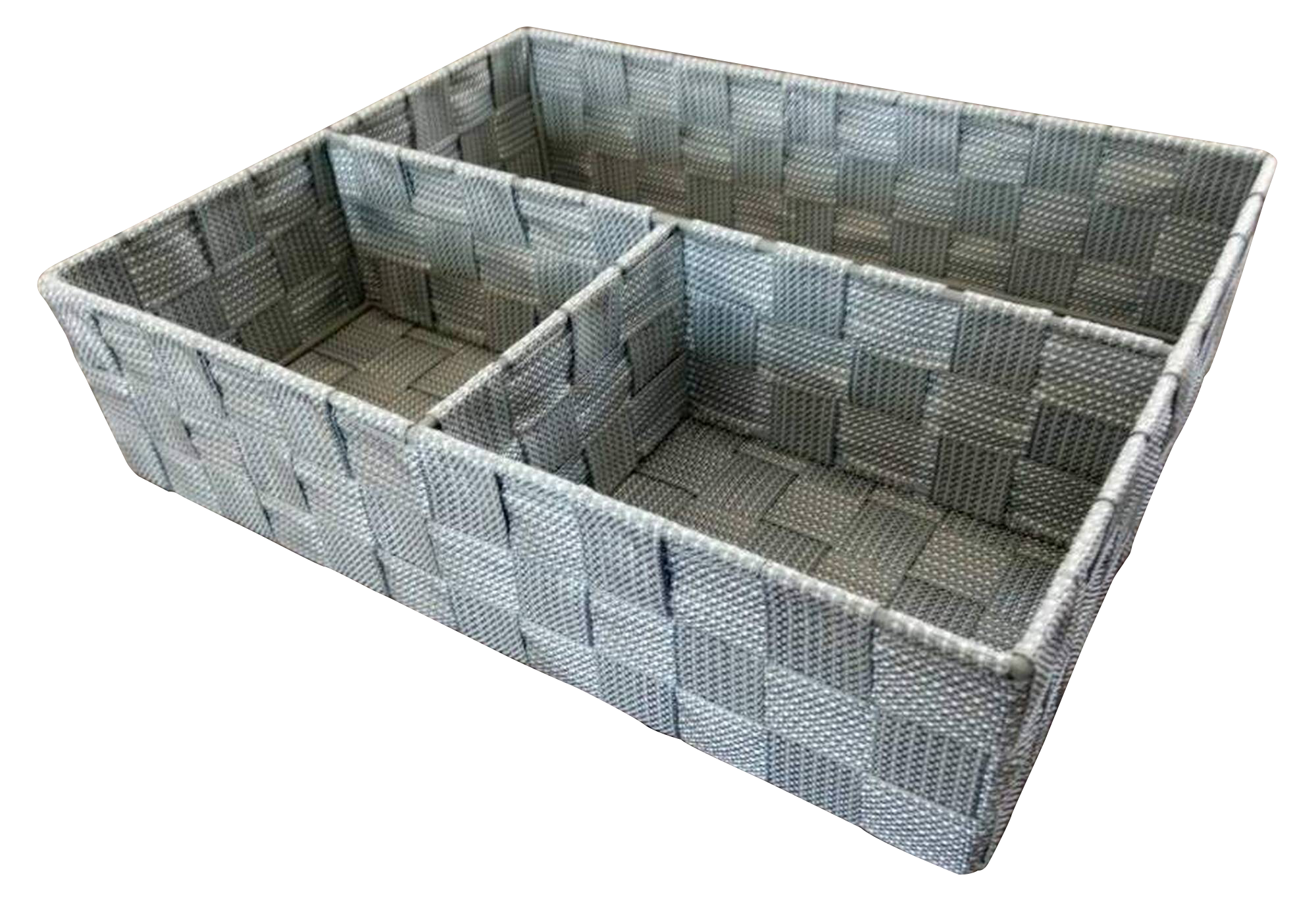 Organizador maquillaje organizadores gris / plata 25x8x32 cm