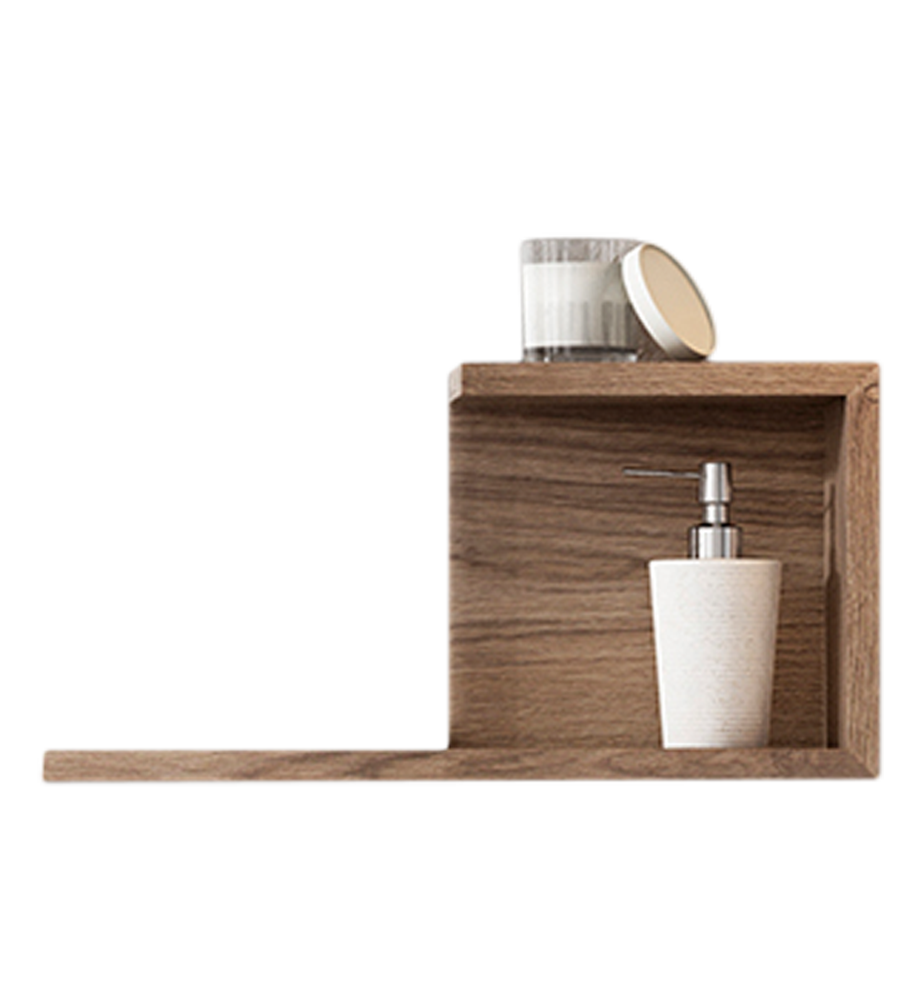 Estante de baño kompas marrón 48x24x12 cm
