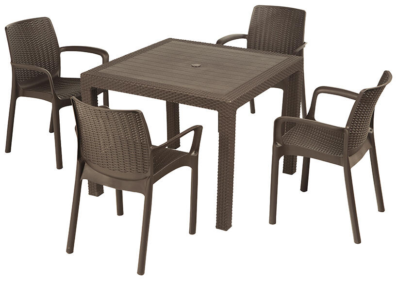 Cadeira de refeição em resina castanha Keter Bali - 5