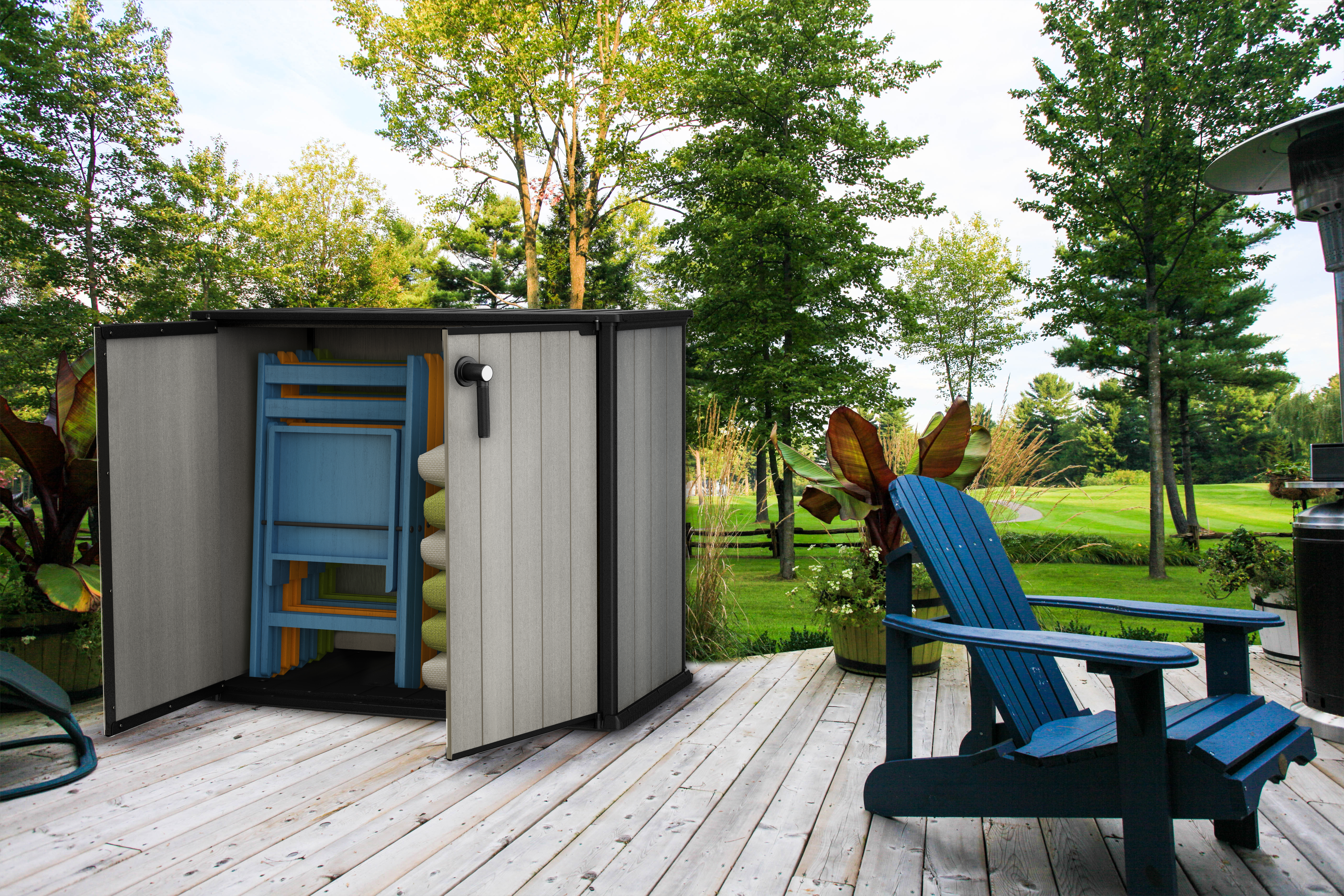 Baule KETER in resina grigio L 140 x H 120 x P 74 cm - 4