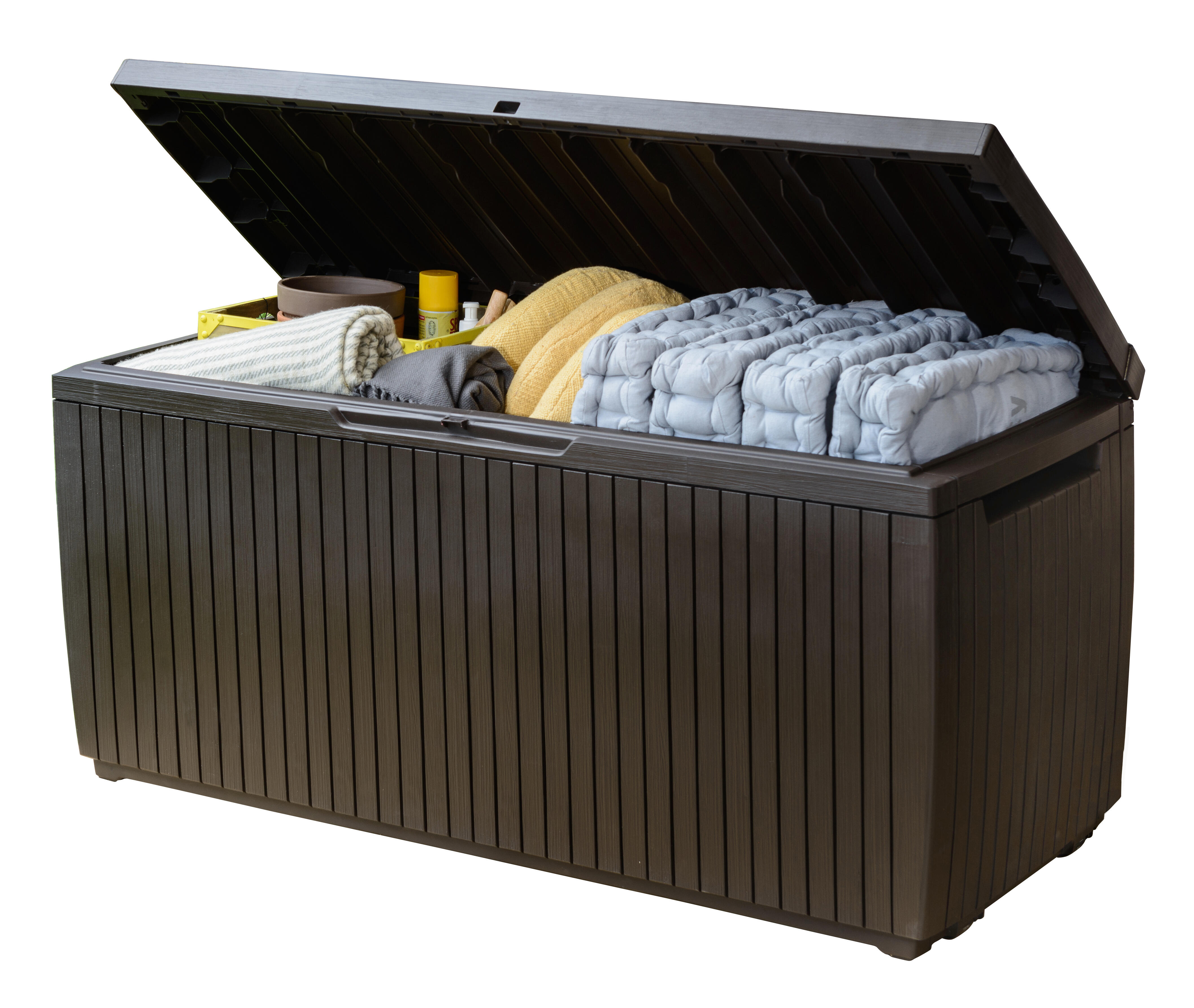 Baule KETER Springwood in polipropilene marrone L 123 x H 57 x P 53.5 cm - 4