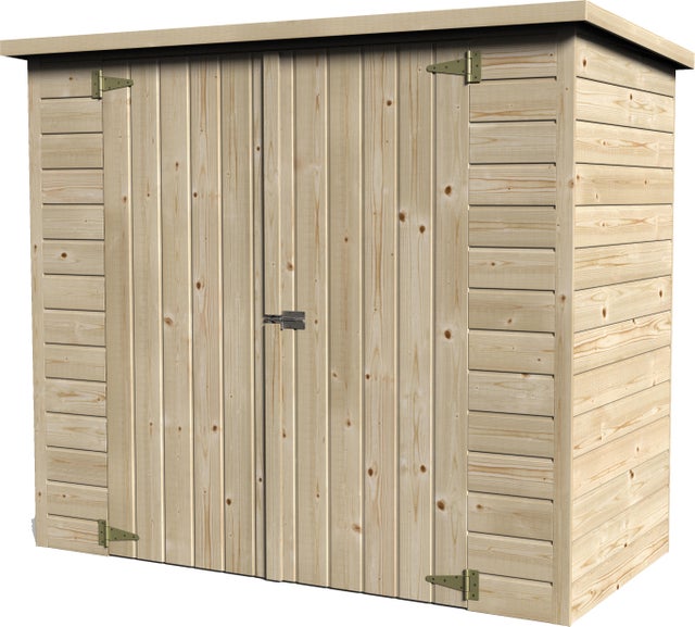 Armario de madera para exterior DECOR ET JARDIN Box Bike 161 x 161 x 98 cm y capacidad de 0.51 L marrón