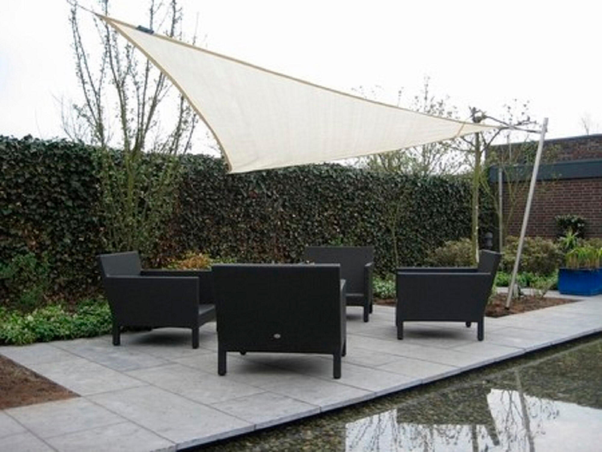 Vela de sombreo triangular 3x3 beige - 3