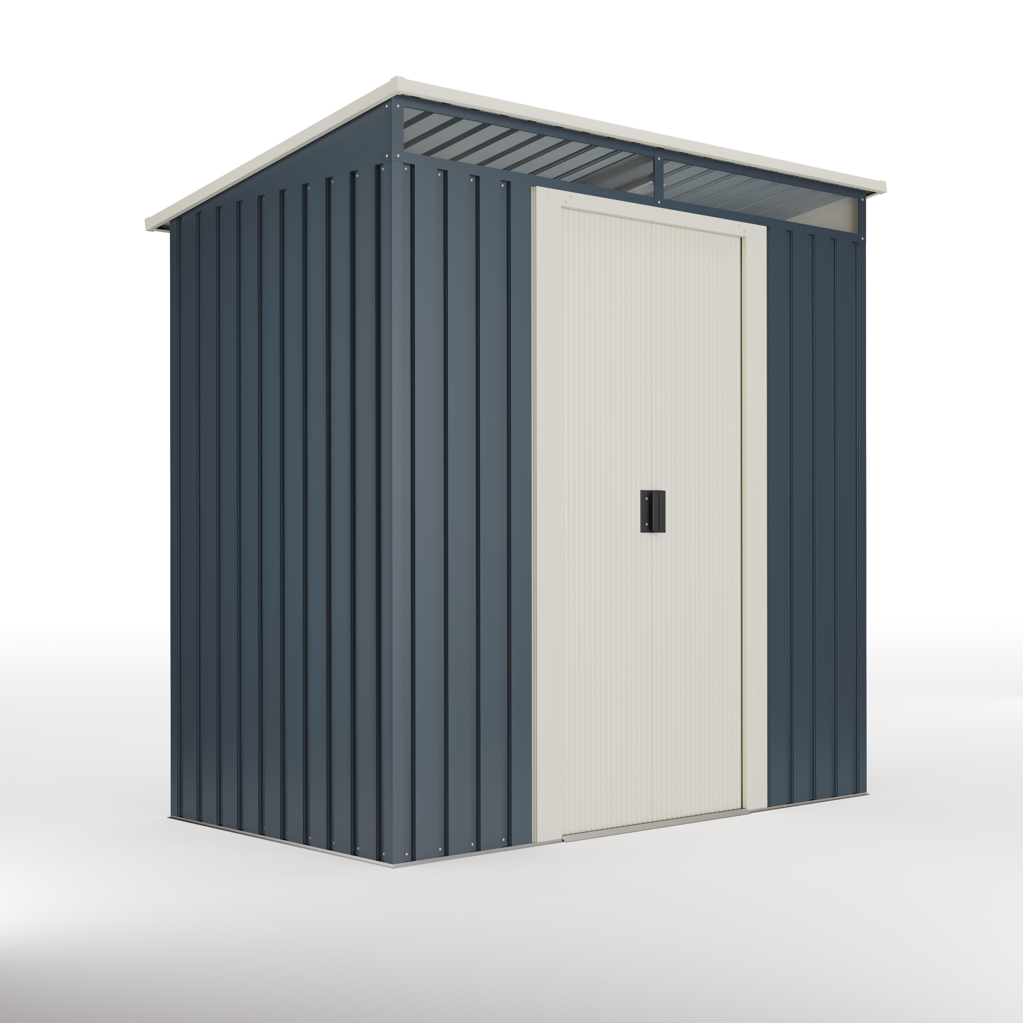 Caseta de metal Hofn de 195x196x121 cm y 2.3 m2 con 0.25 mm espesor y doble puerta corredera HOGGAR - 7
